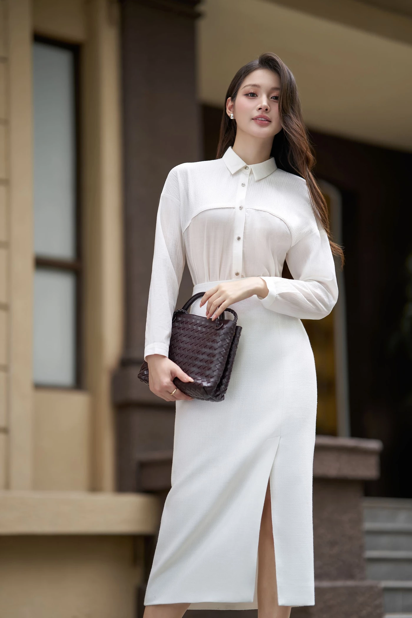 Áo sơ mi lụa Angel