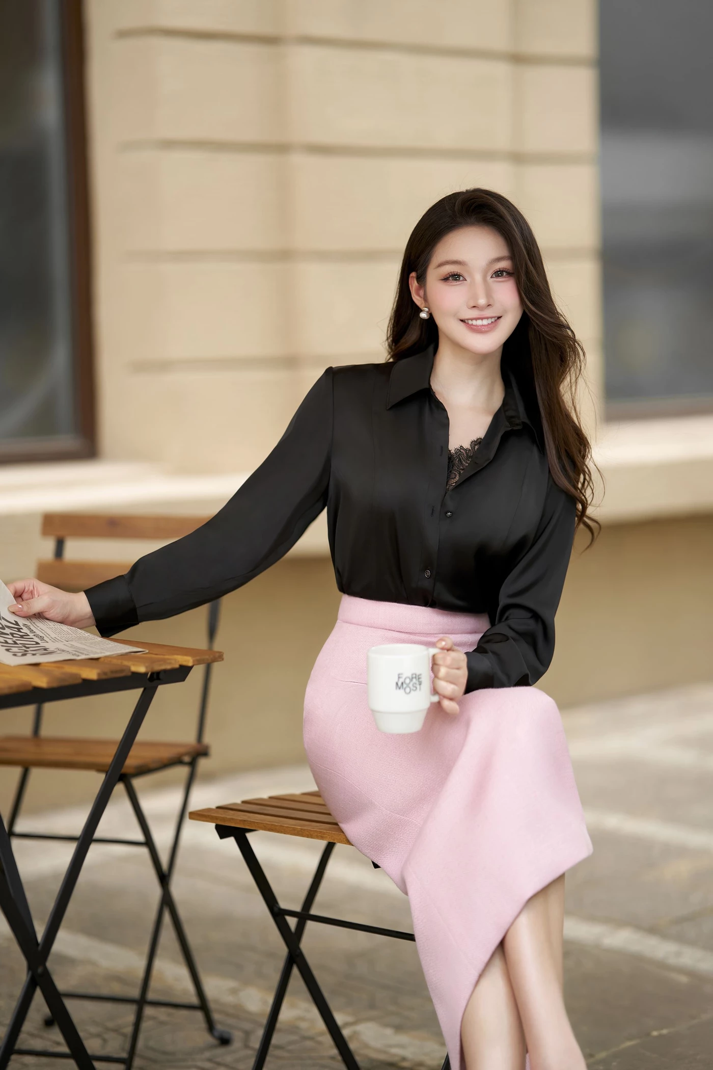 Áo sơ mi Lace Collar