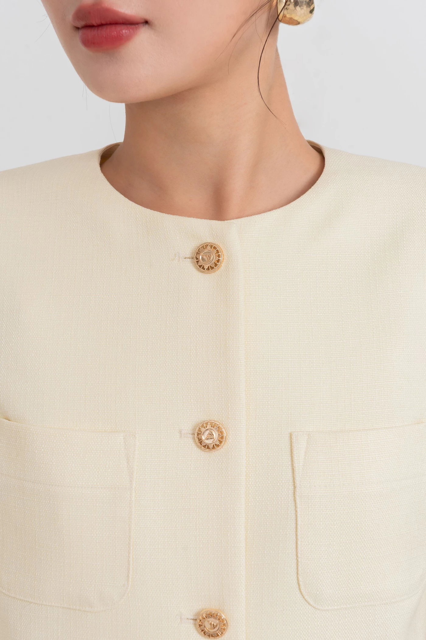 Áo khoác Twill dáng lửng