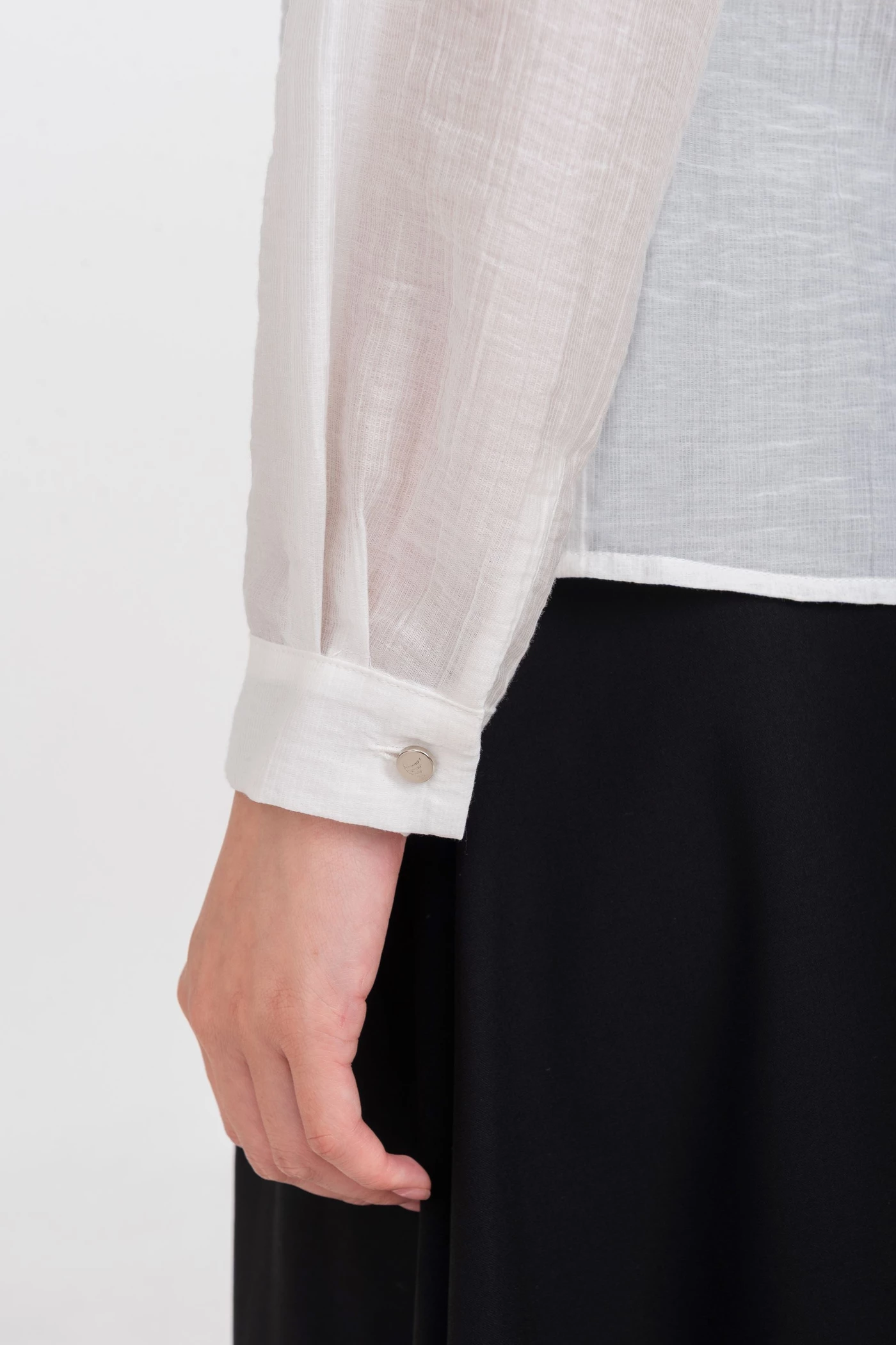 Áo sơ mi Tencel cổ đức dấu khuy