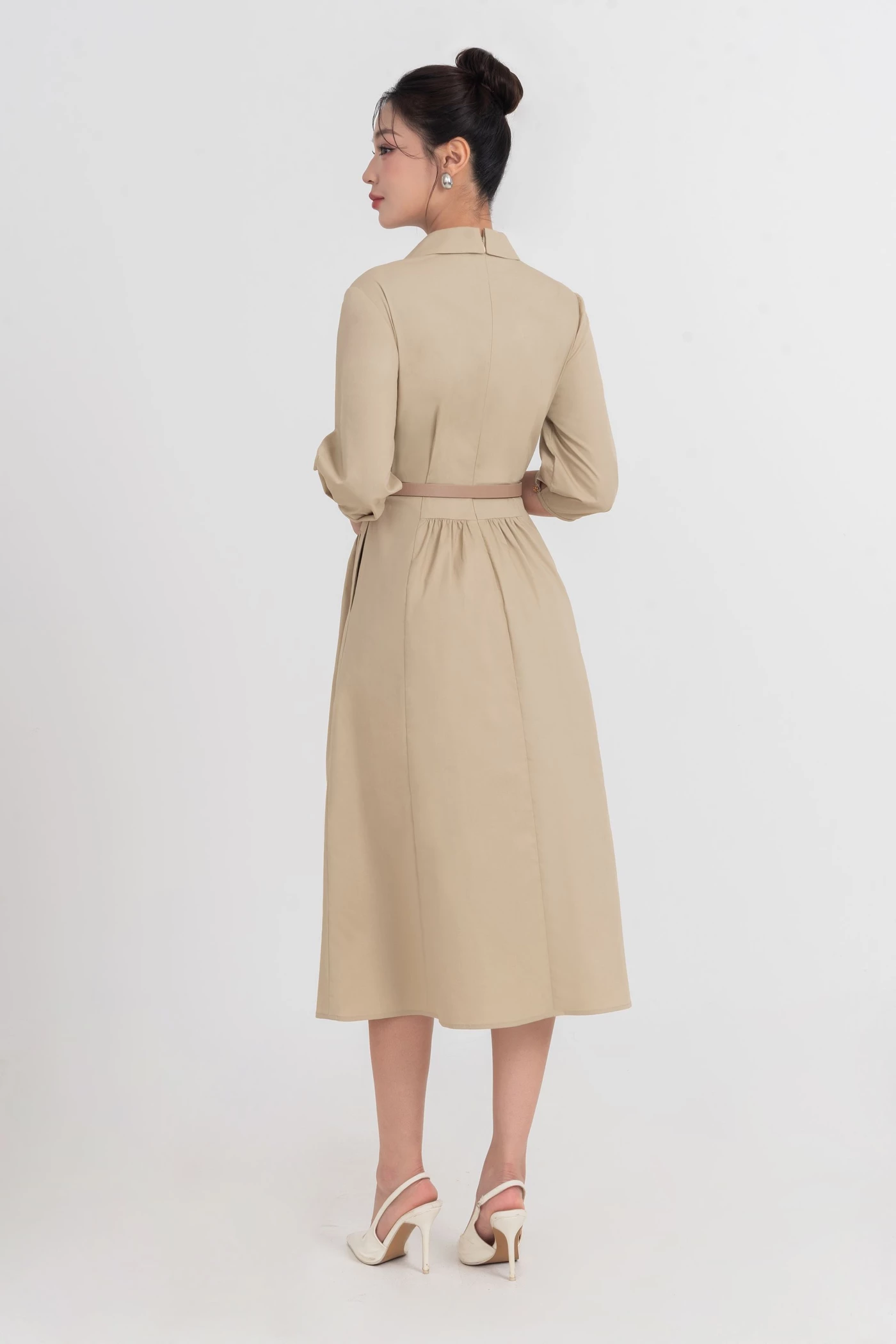 Đầm xòe Khaki Sandy Chic