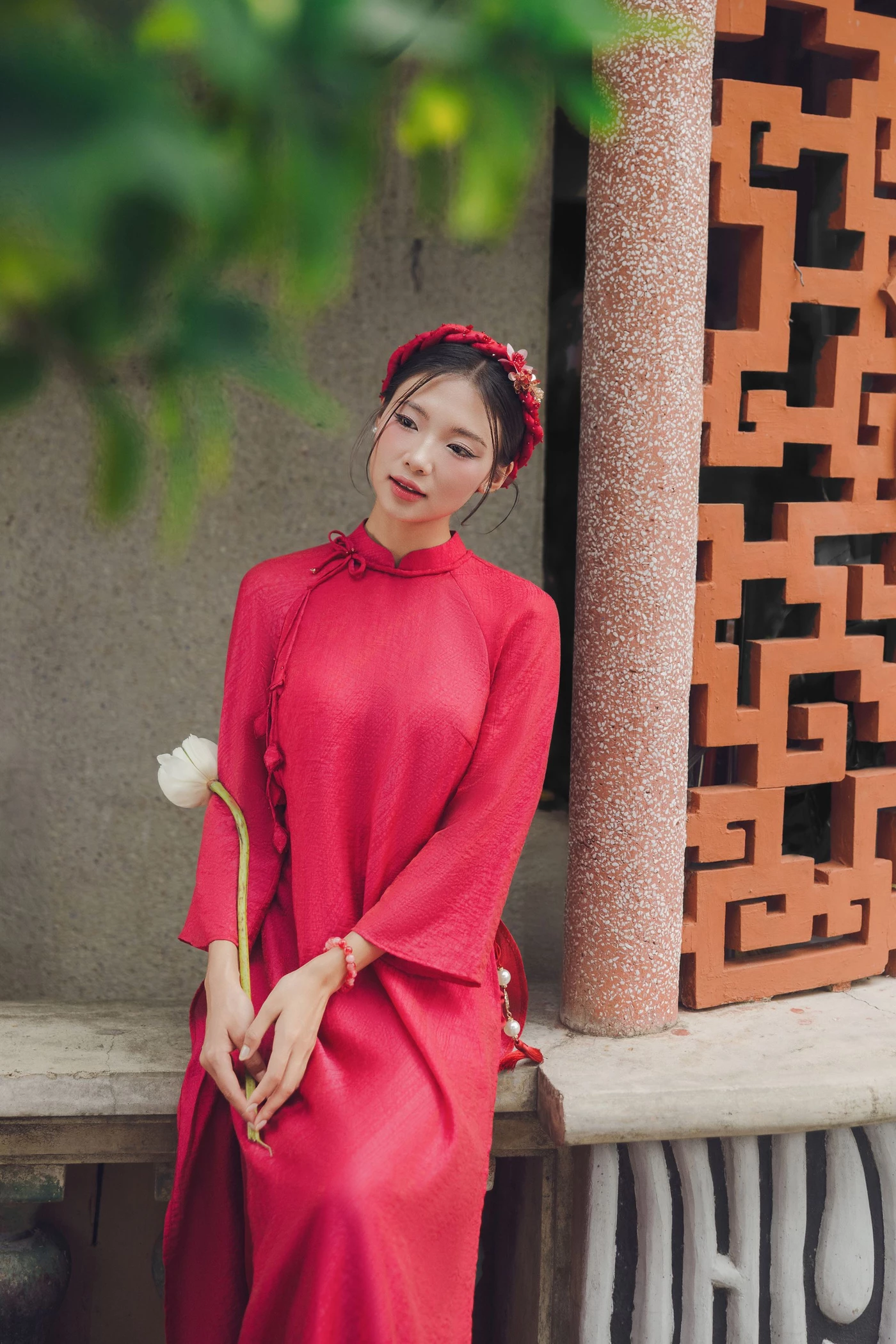 Áo dài Hồng Minh