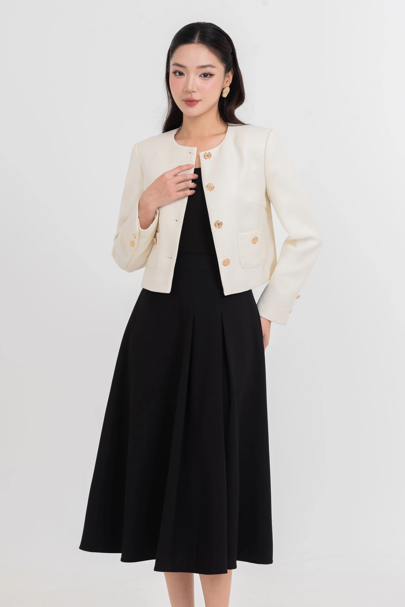 Áo vest Tweed Grace Charm