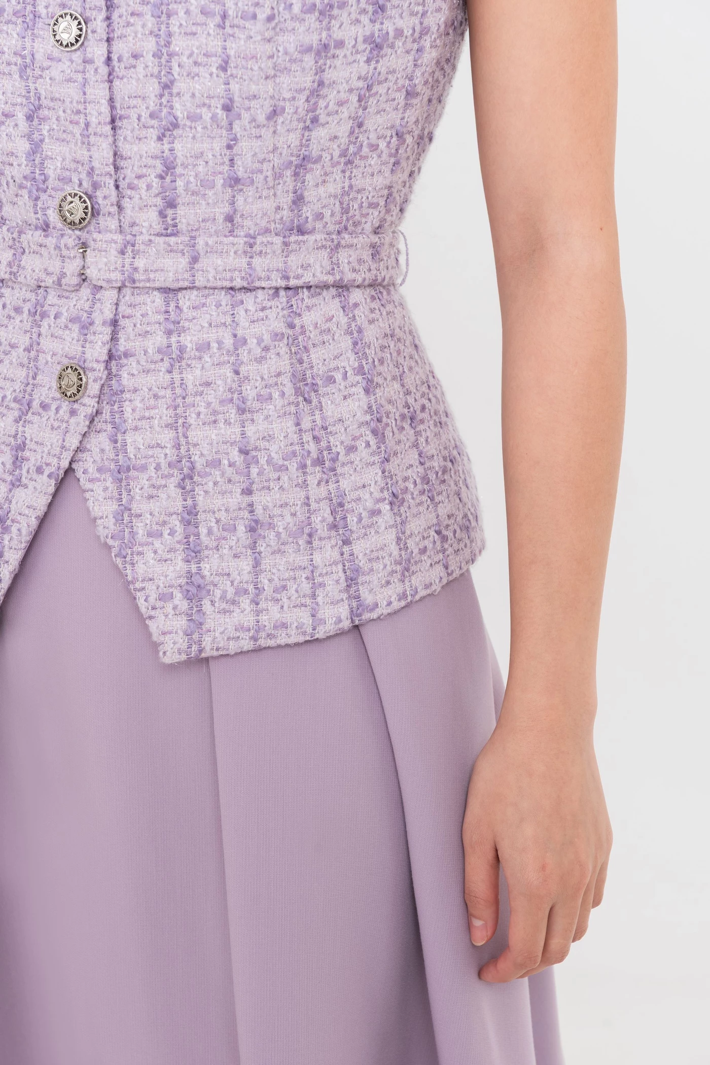 Áo Tweed Lilac Elegance