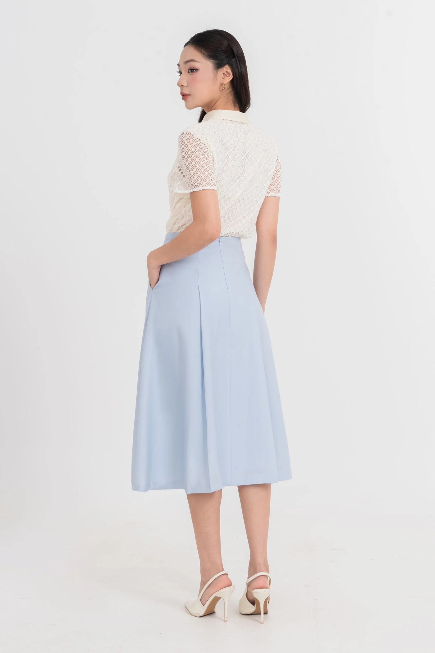 Áo cánh Polo phối ren
