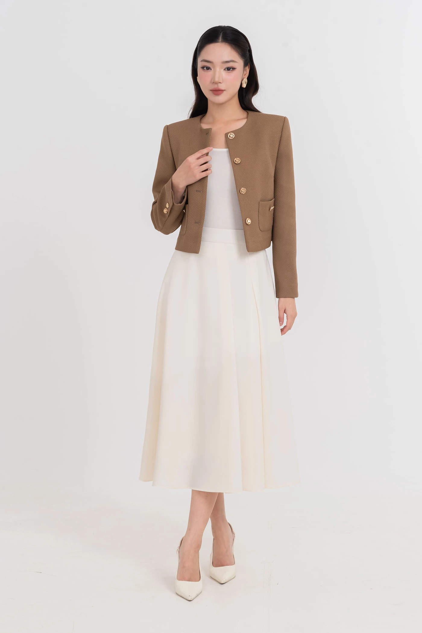 Áo vest Tweed Grace Charm