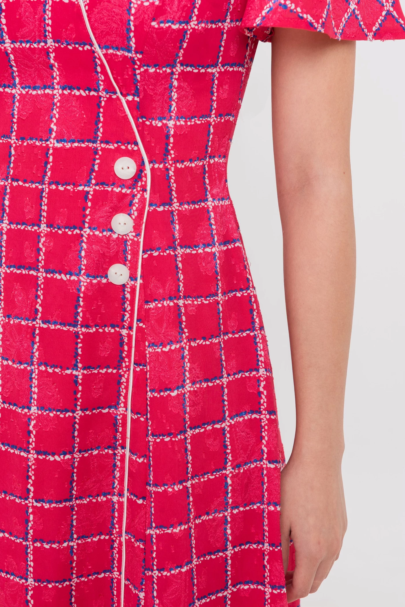 Đầm caro xòe Chic Flared