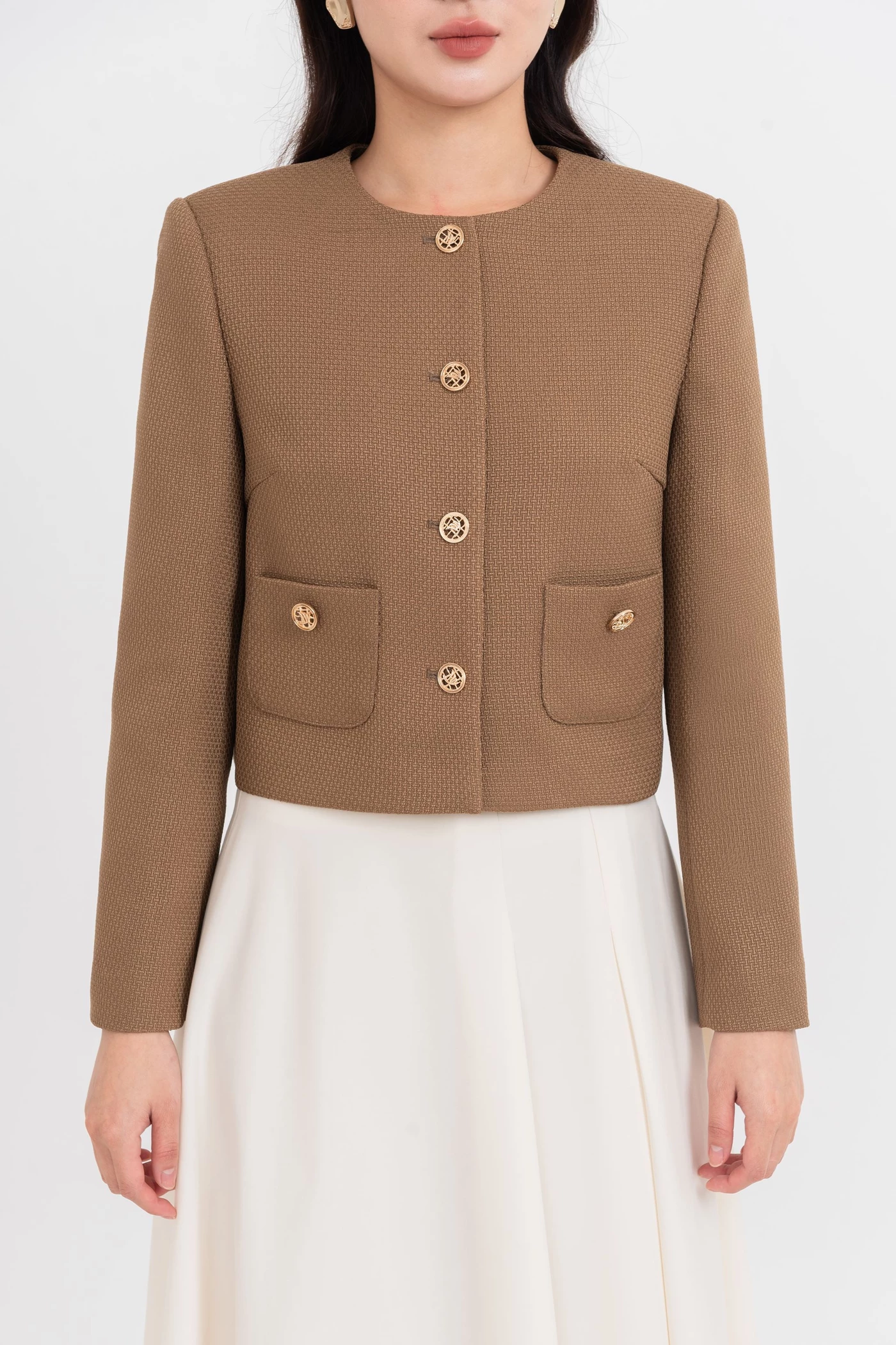 Áo vest Tweed Grace Charm