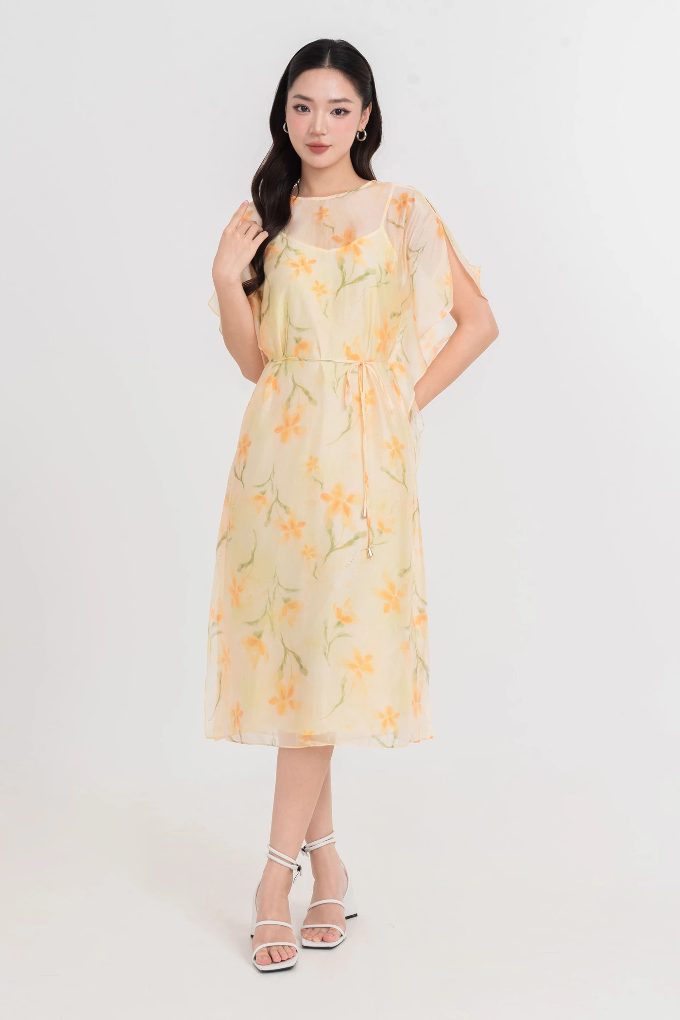 Sunbloom Dress – Đầm lụa họa tiết hoa pastel
