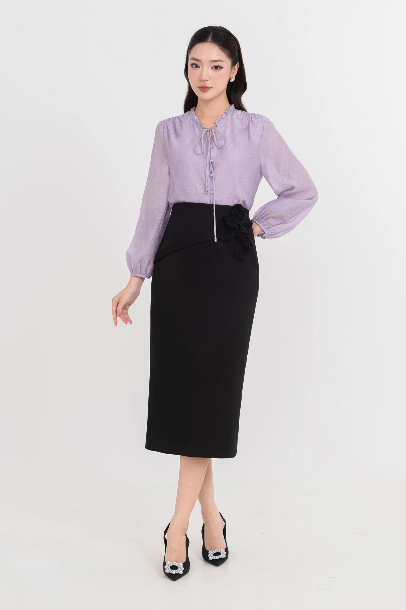 Chân váy bút chì Elegant Bloom