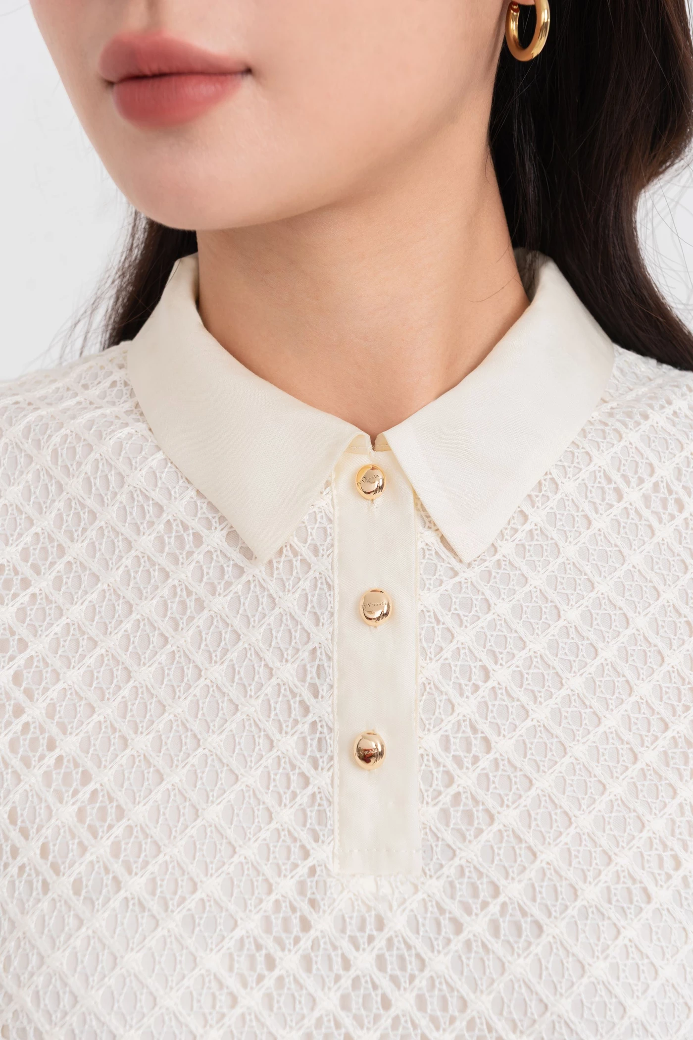 Áo cánh Polo phối ren