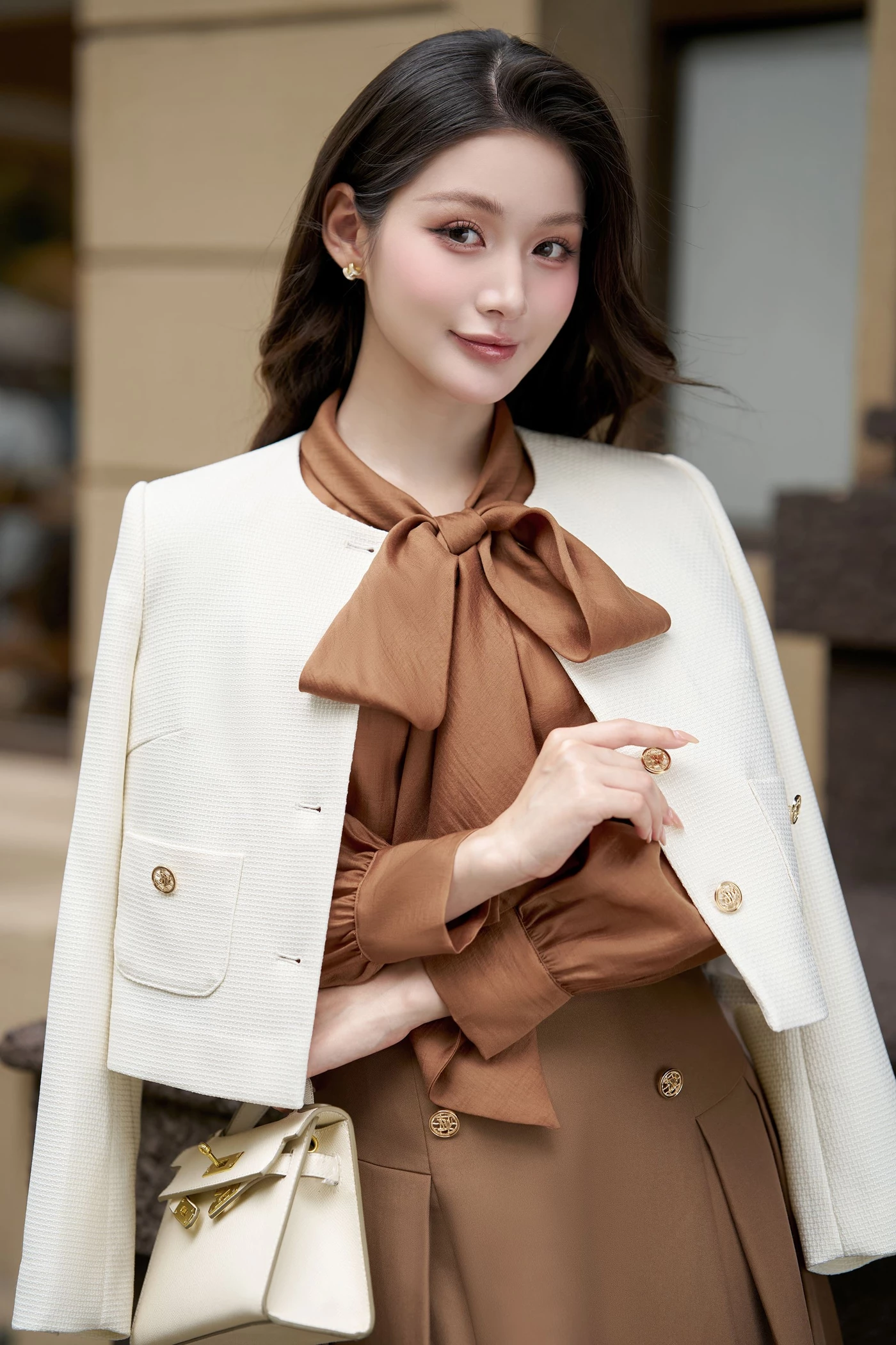 Áo vest Tweed Grace Charm