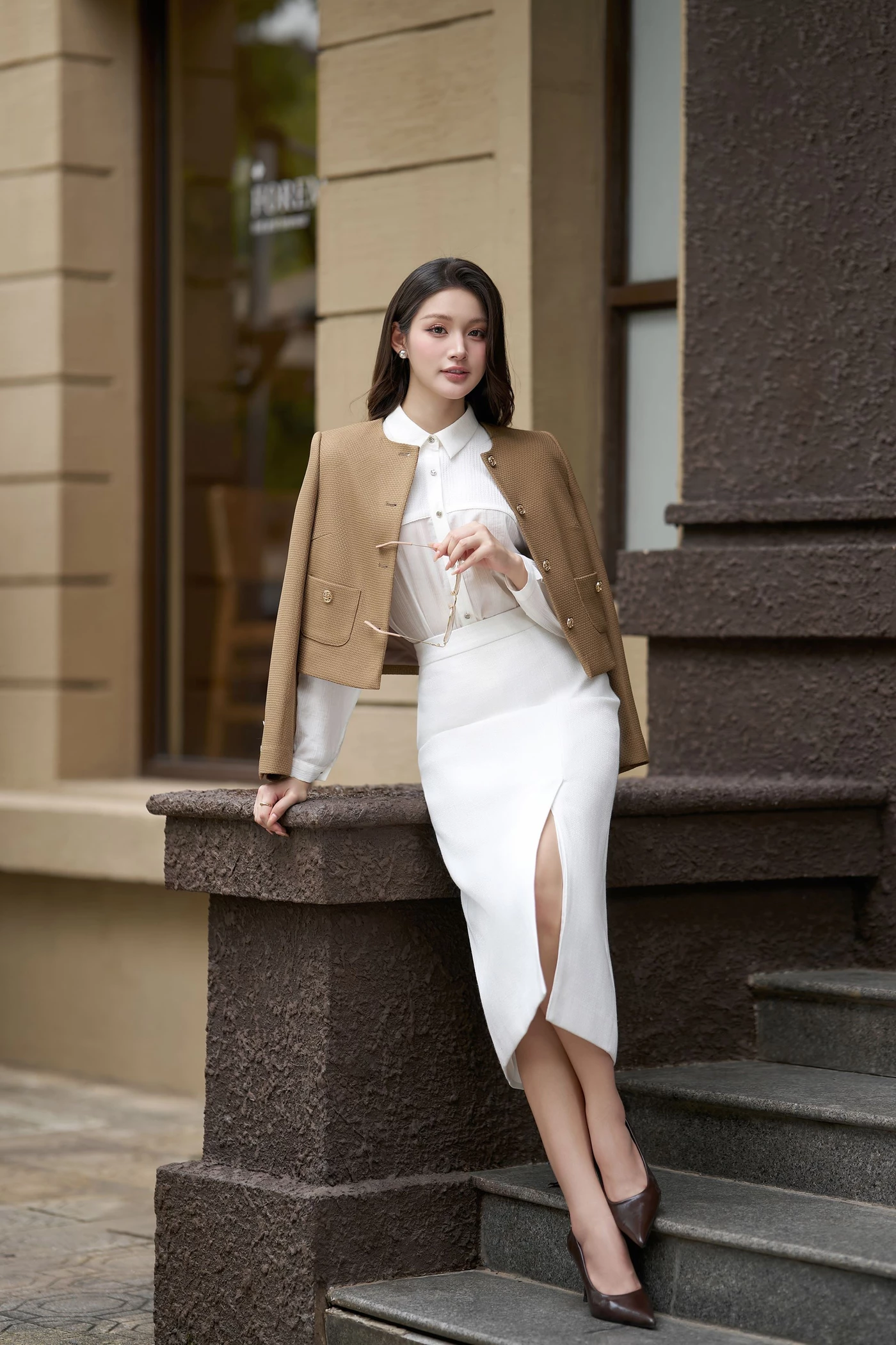 Áo vest Tweed Grace Charm