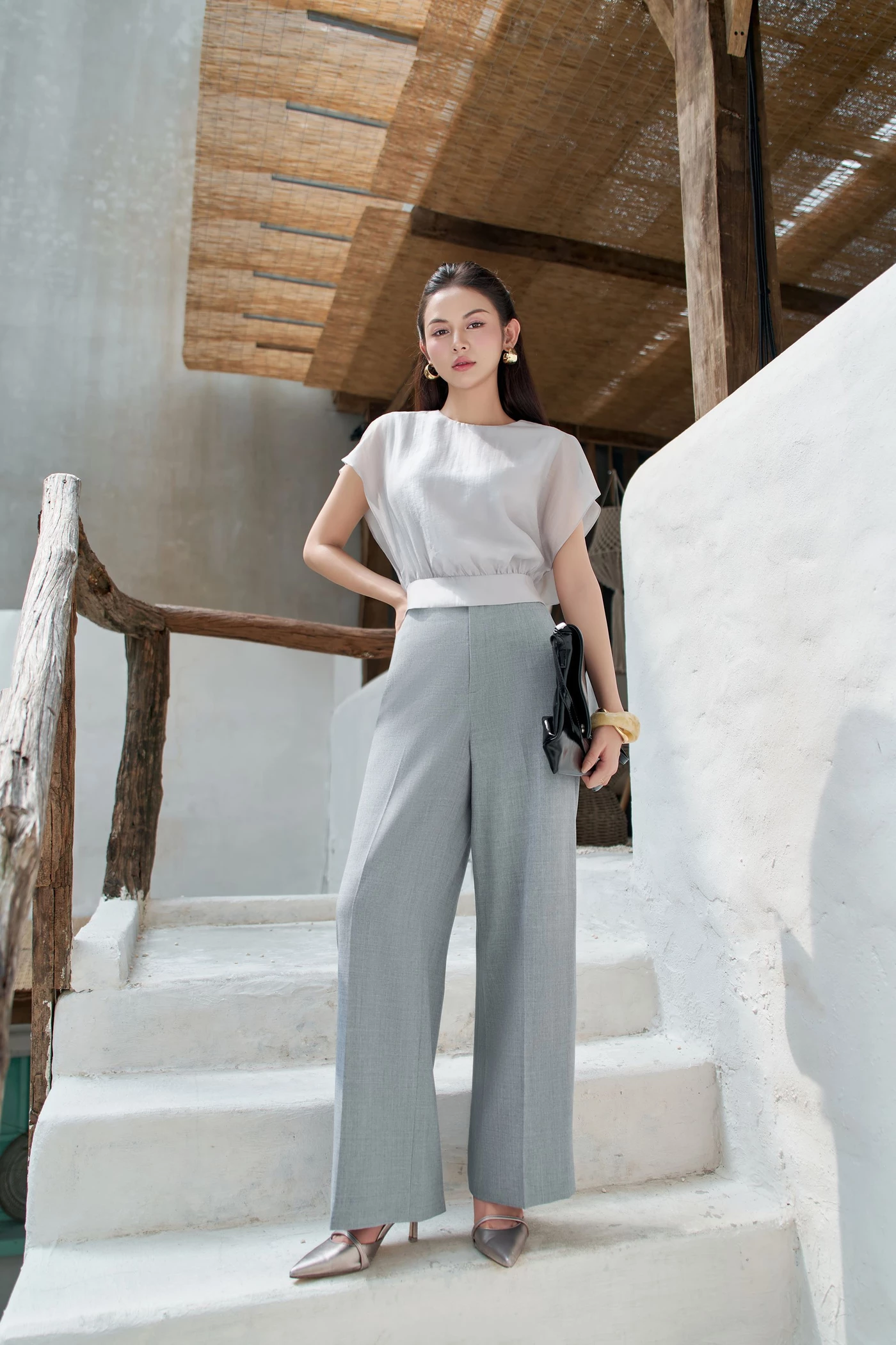 Áo sơ mi Grey Top