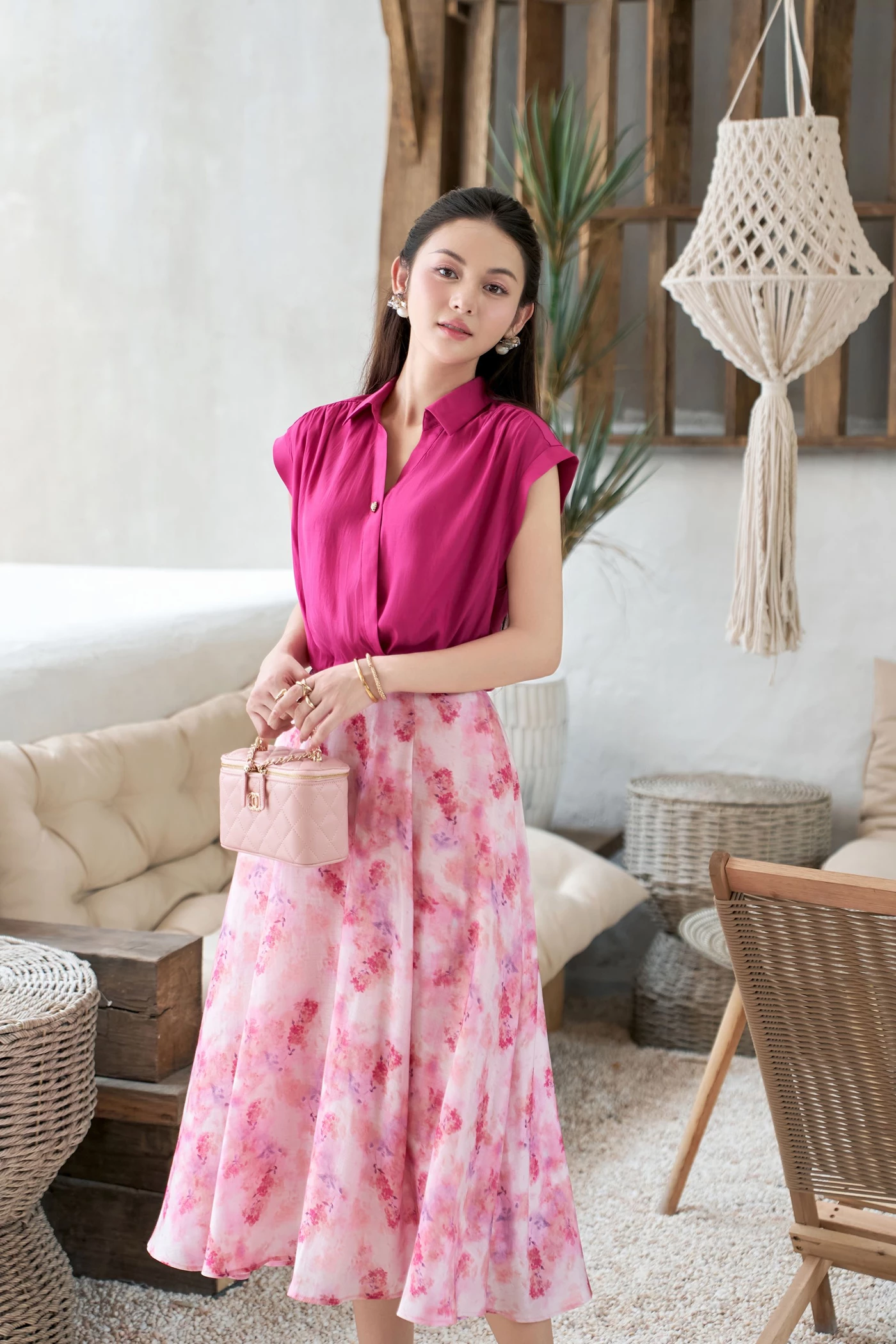 Fuchsia Bloom Shirt