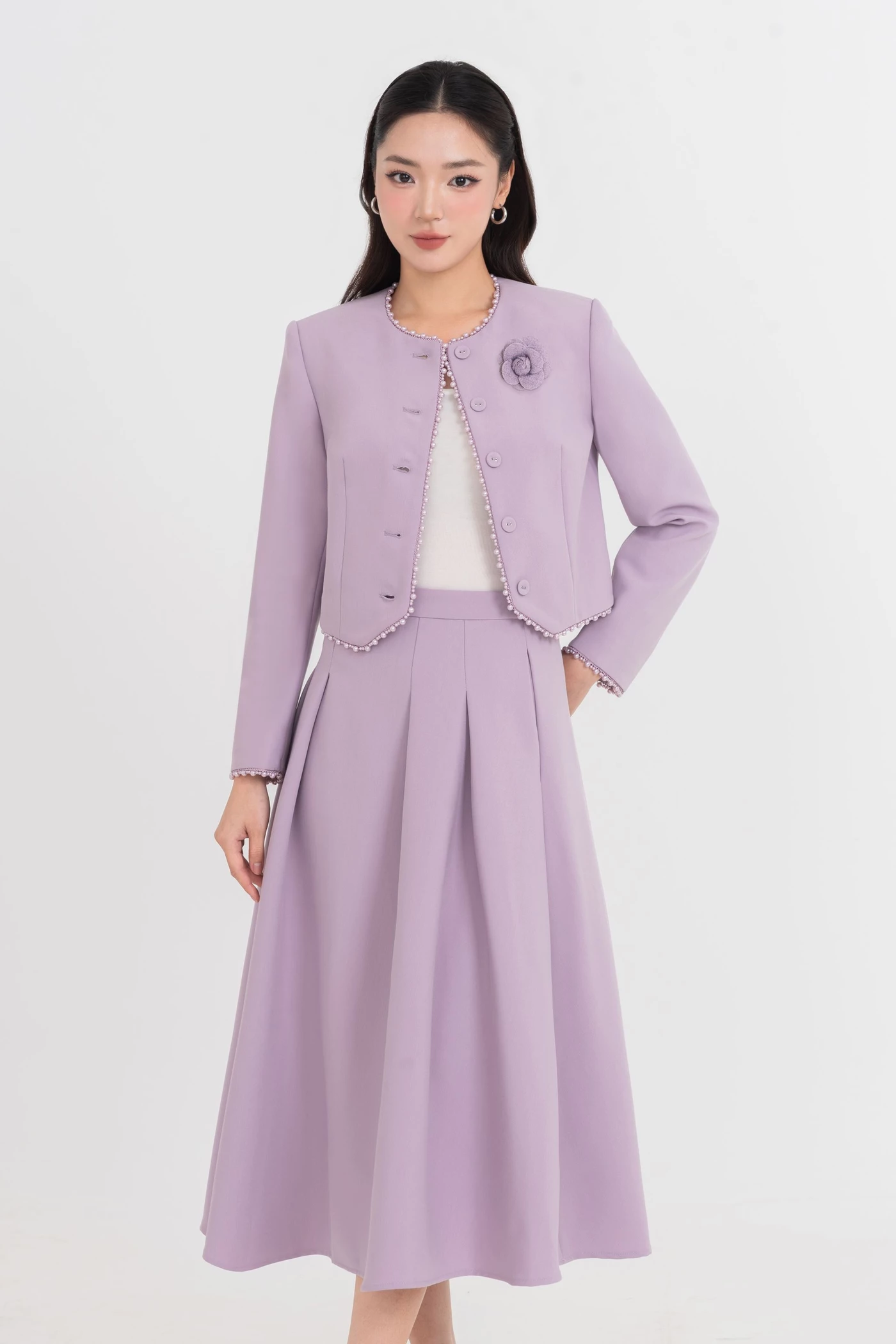 Chân váy midi xòe Elegance