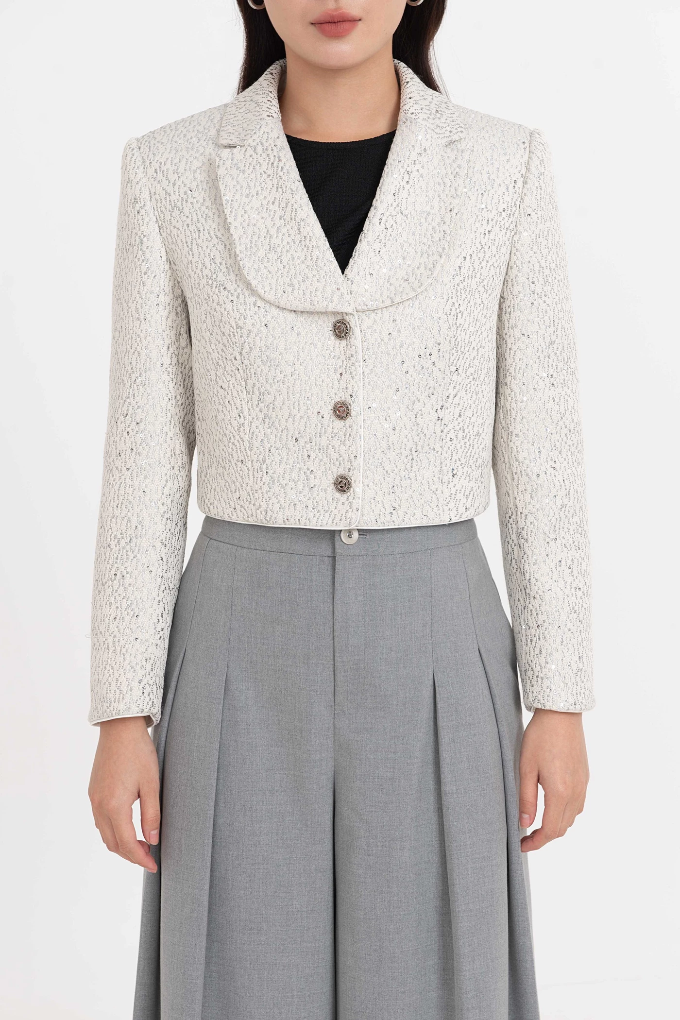 Áo khoác tweed Chic Modern