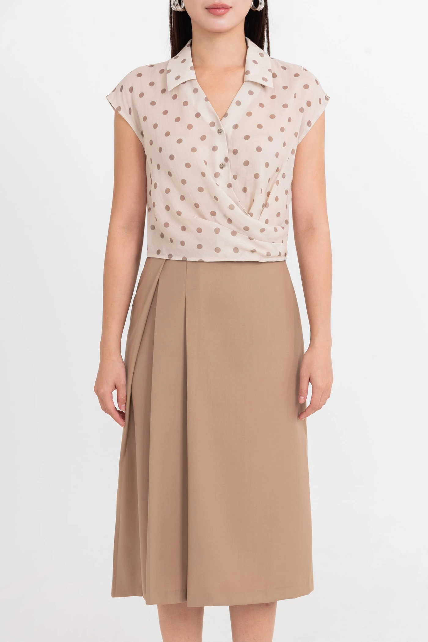 Chân váy Retro Beige