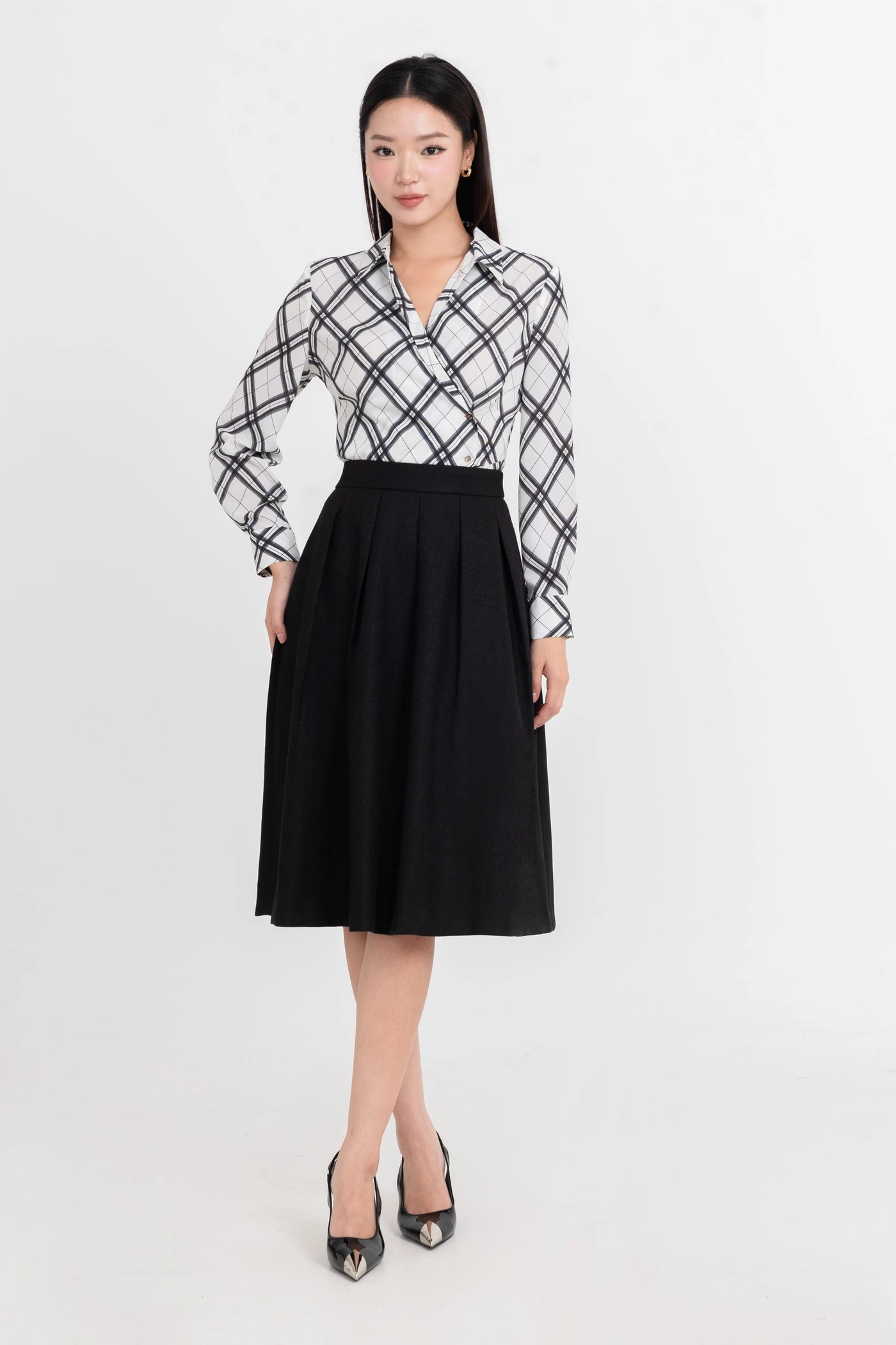 Chân váy Tweed chữ A