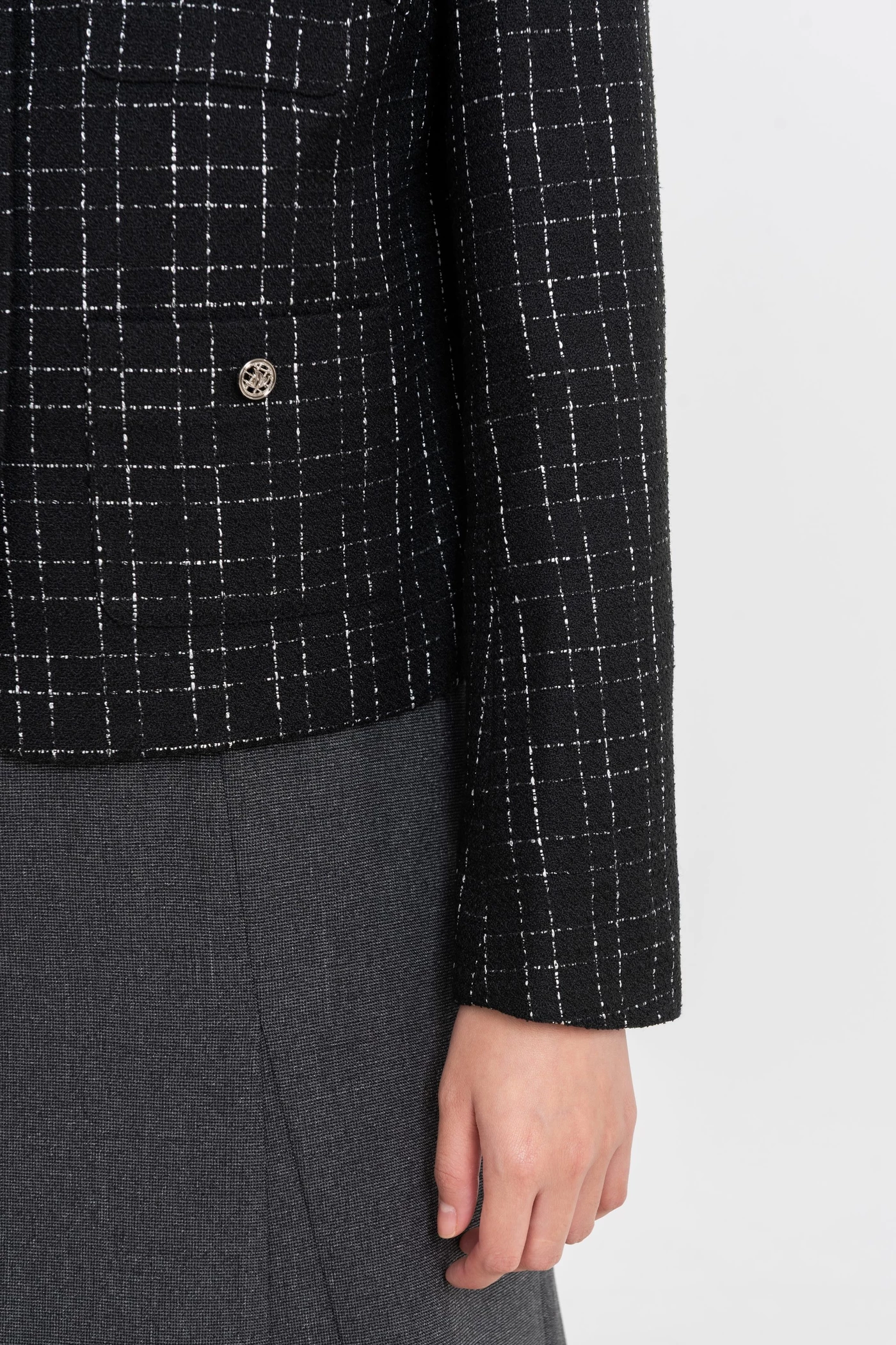 Áo khoác Tweed Cổ Tròn Classy