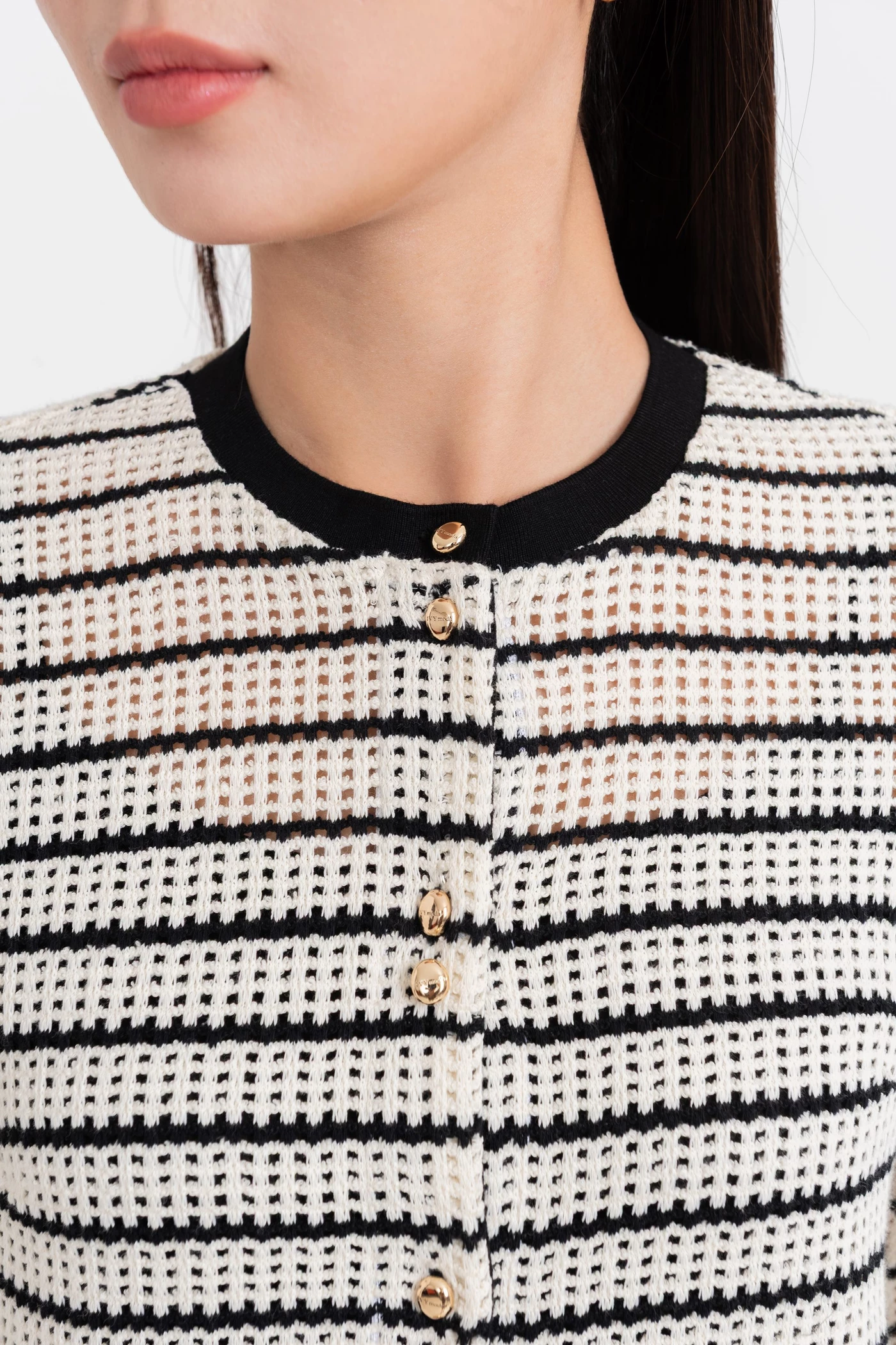 Áo len tay dài Parisian Stripe