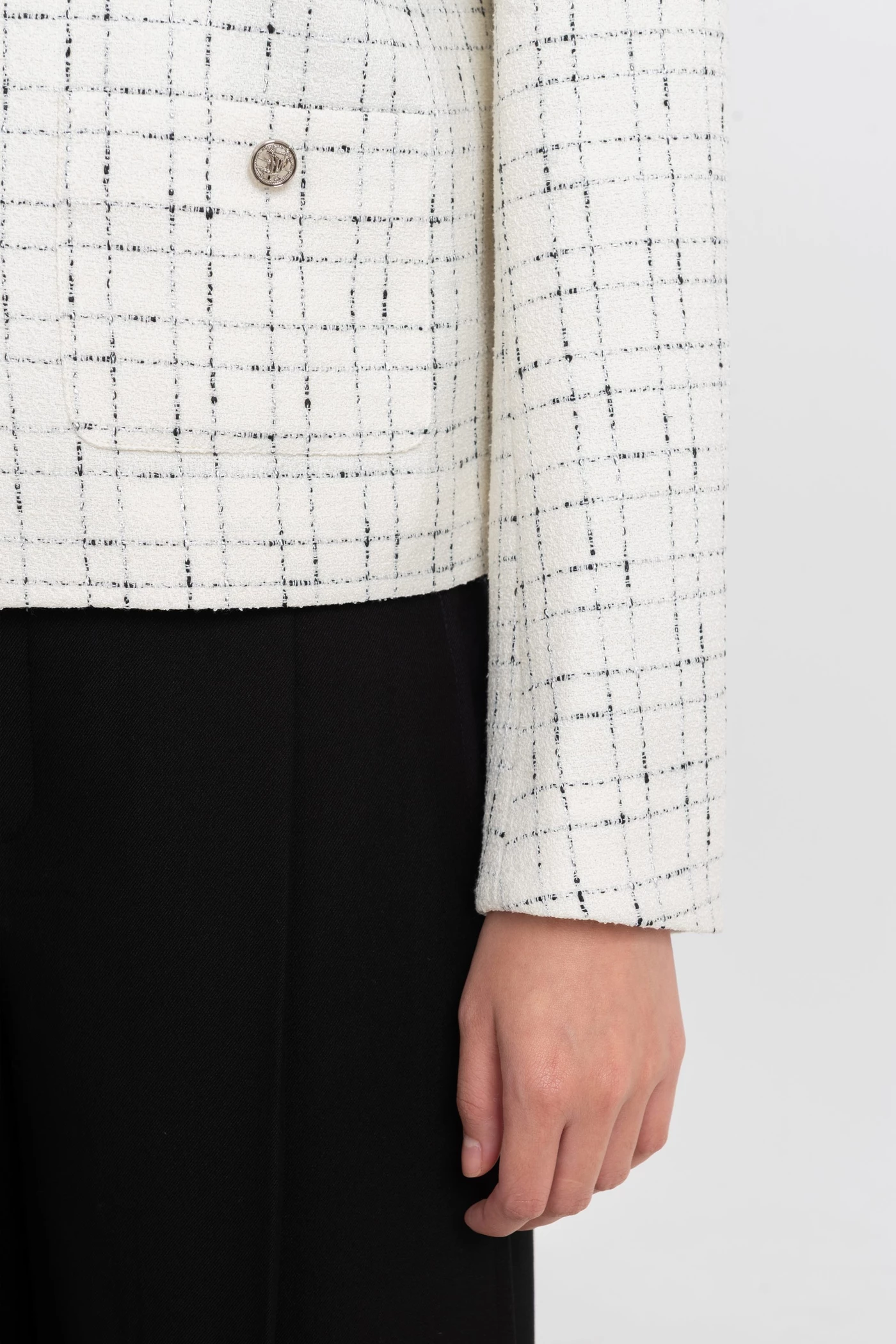 Áo khoác Tweed Cổ Tròn Classy
