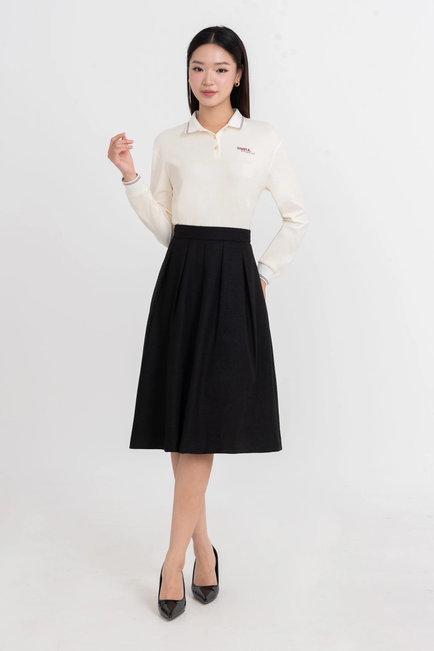 Chân váy Tweed chữ A