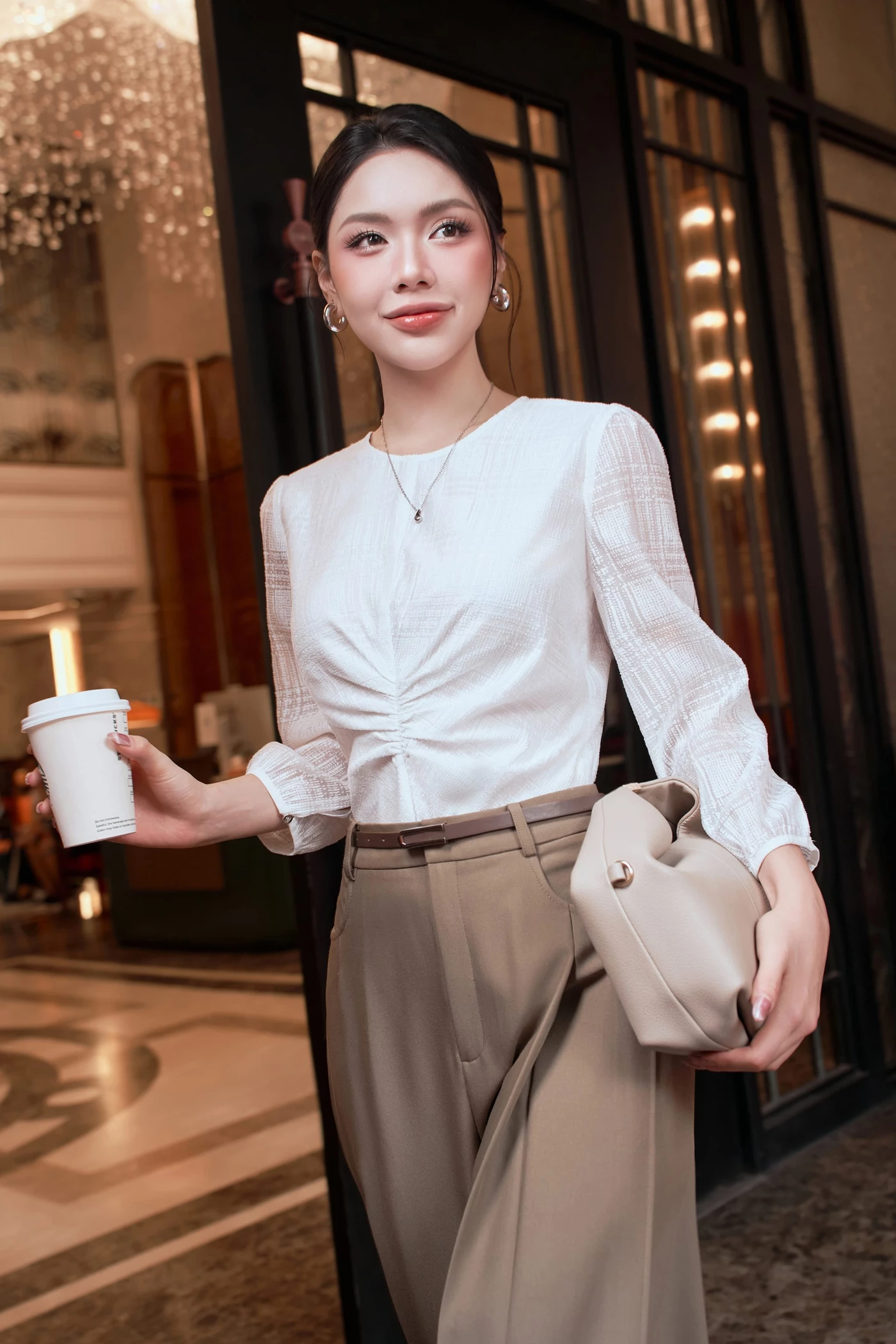 Áo kiểu Grace Pleat