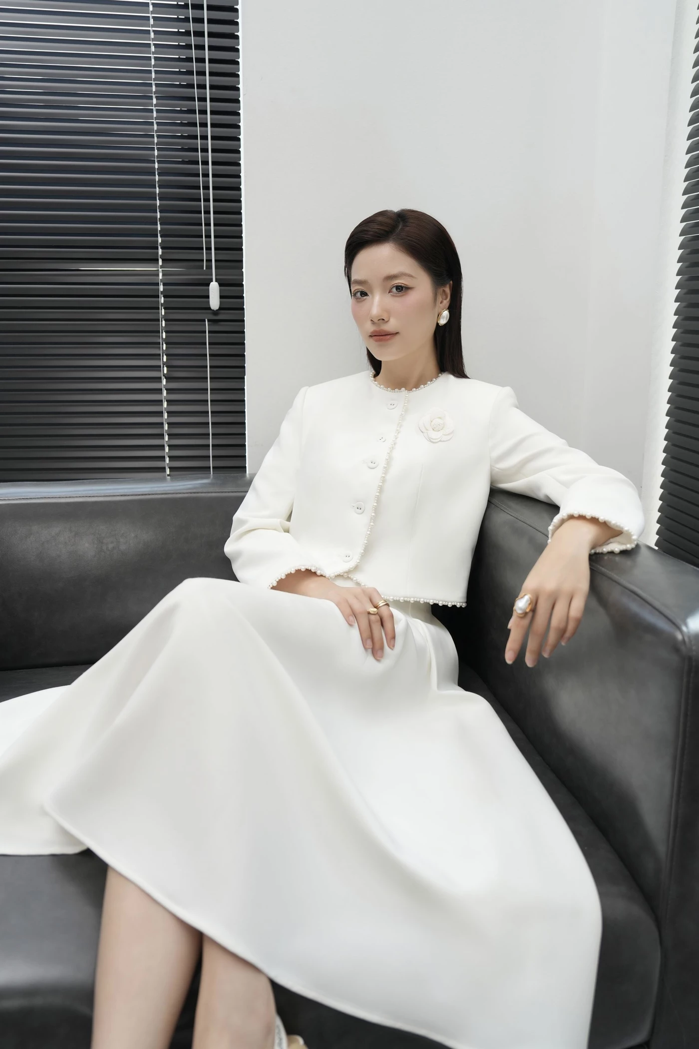 Chân váy midi xòe Elegance