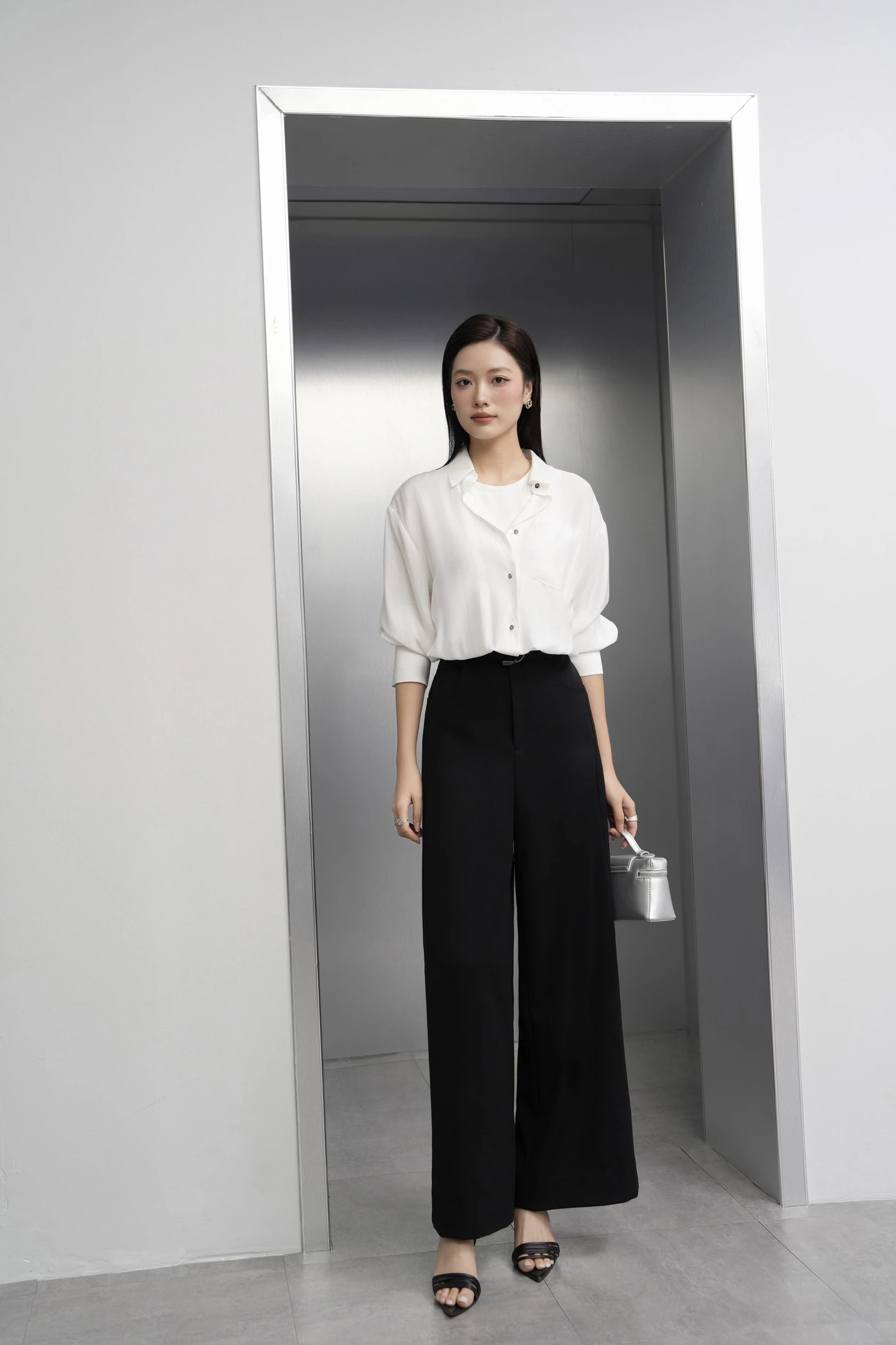 Áo sơ mi lụa Mist