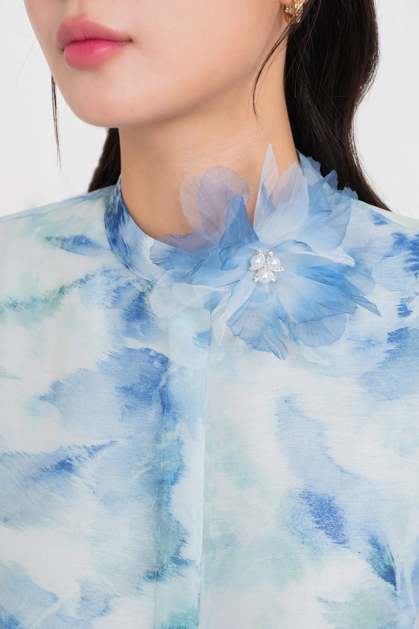 Áo sơ mi tơ Watercolor