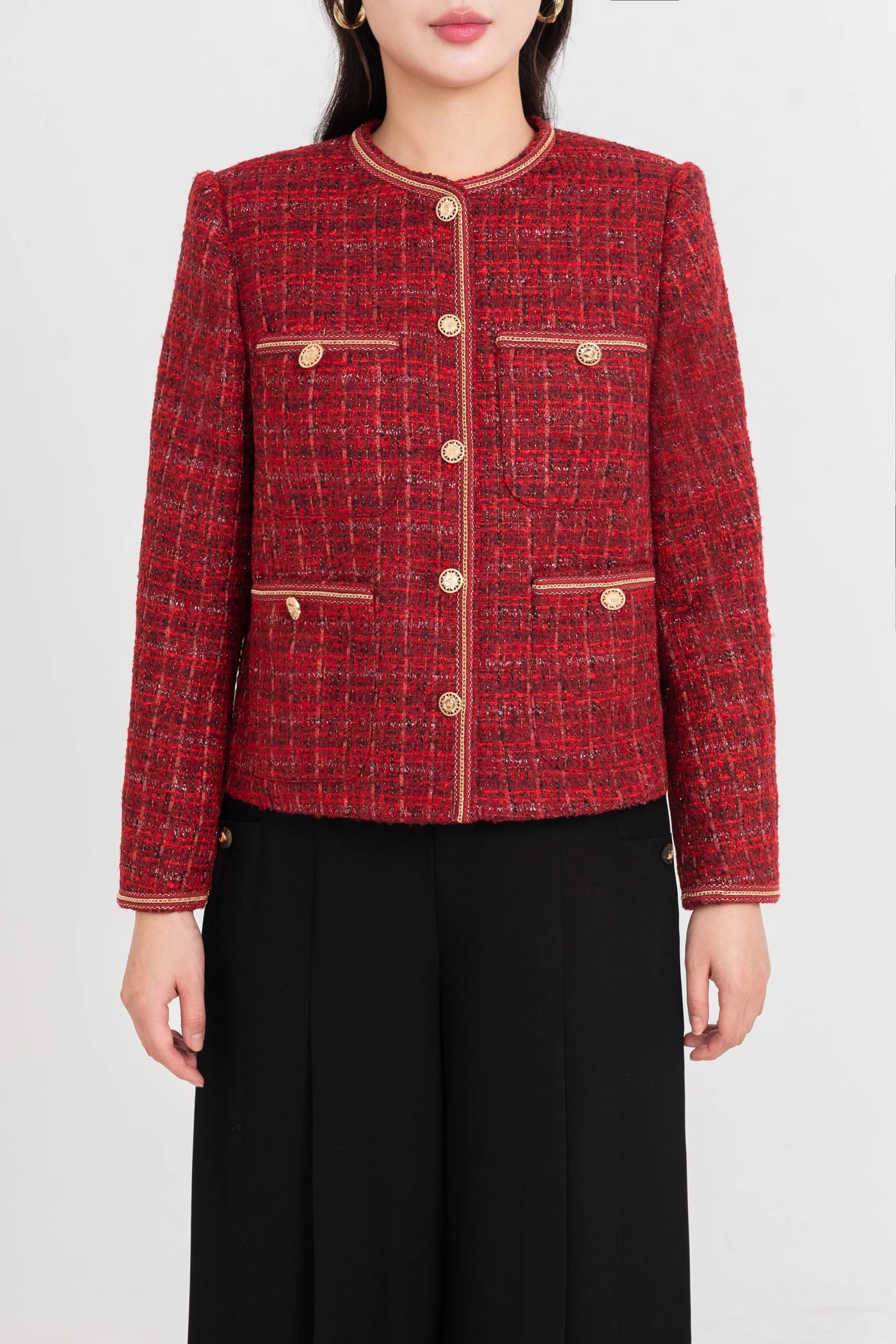 Áo khoác Tweed Red Classic