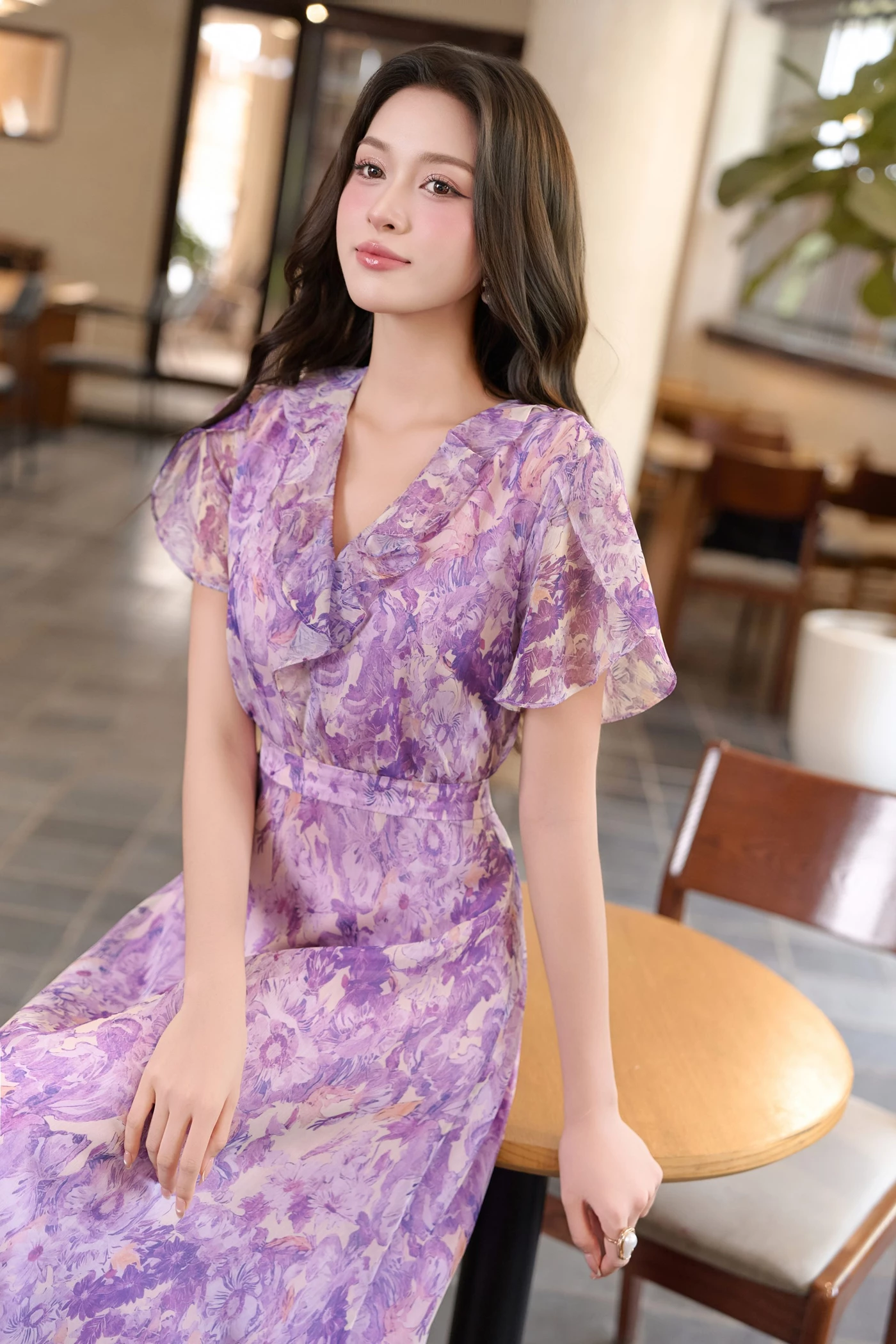 Đầm cánh tiên Lavender