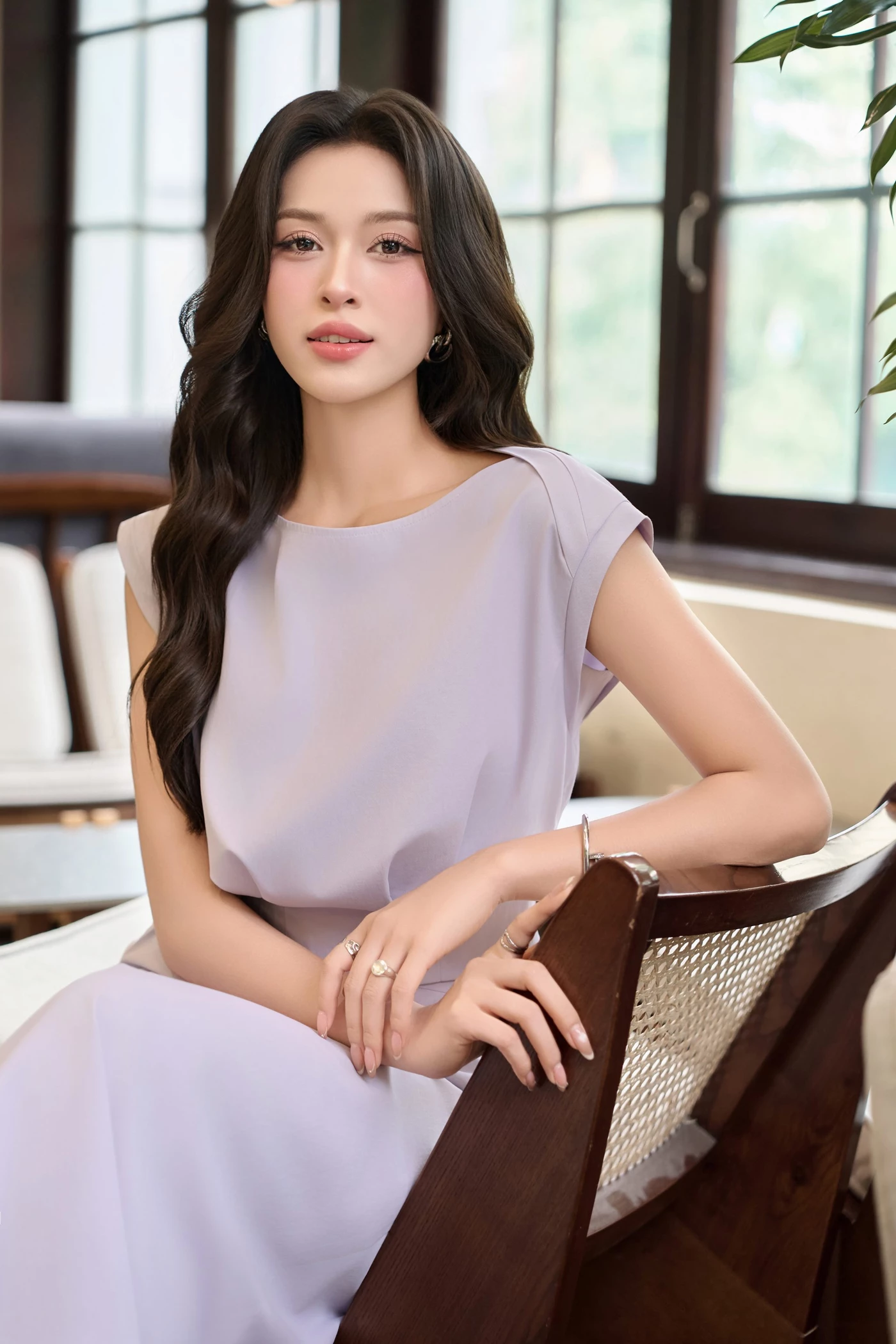 Áo kiểu Muted Lavender