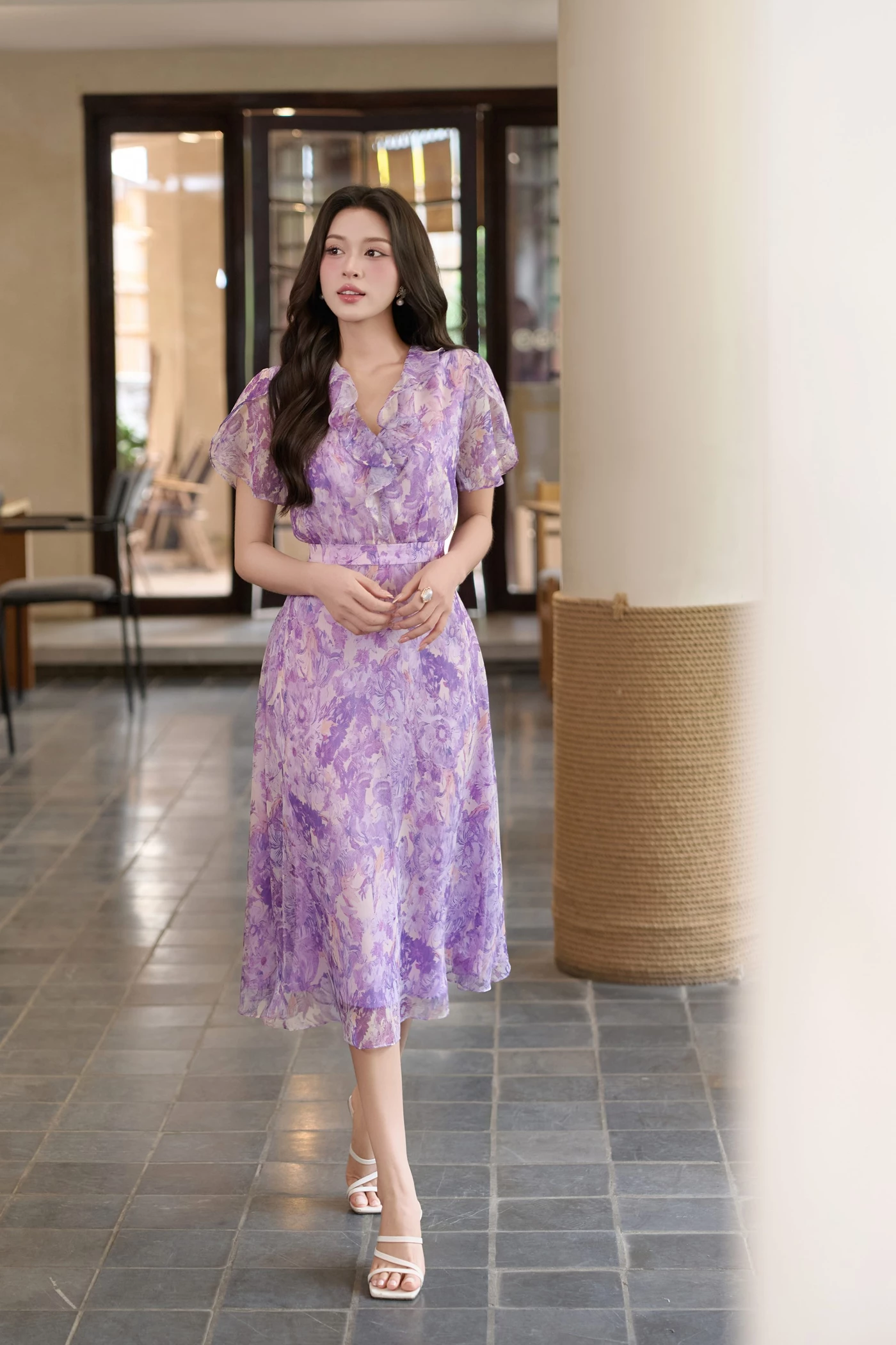 Đầm cánh tiên Lavender