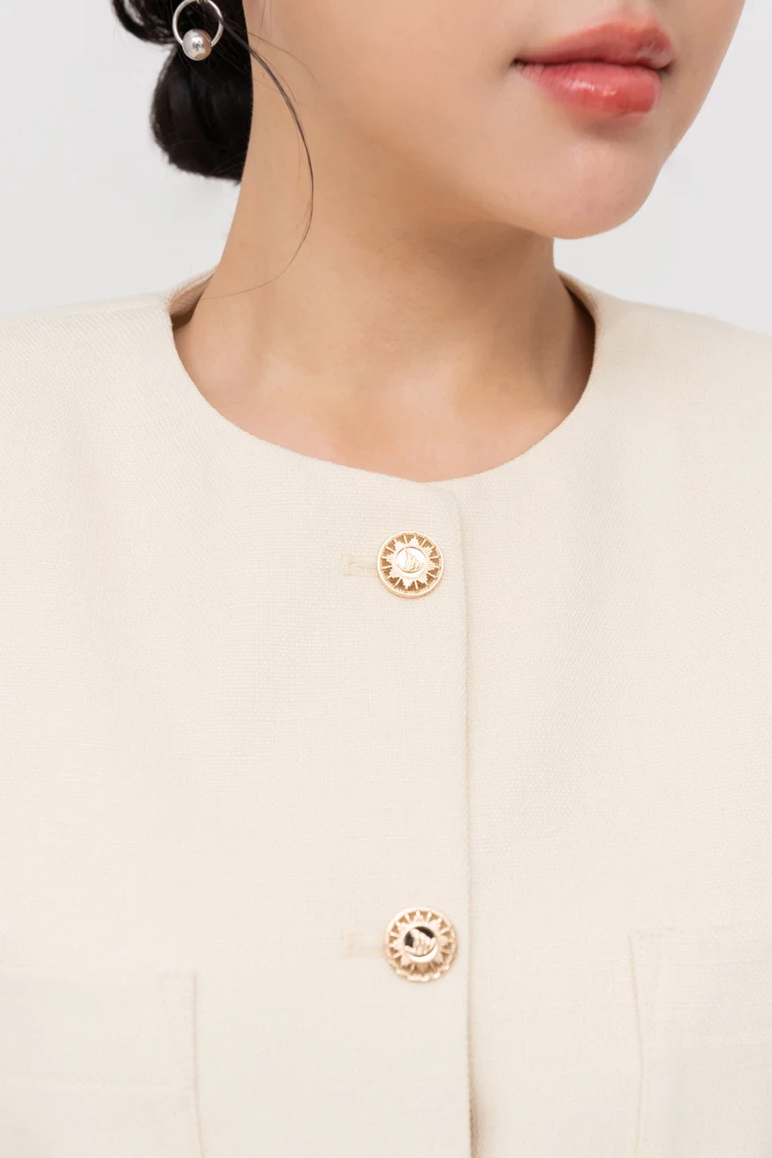 Áo khoác Twill dáng lửng