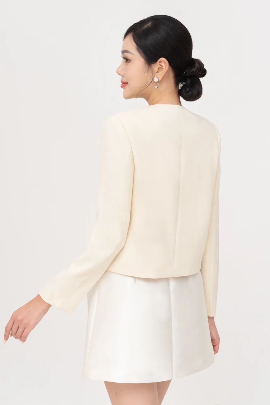 Áo khoác Twill dáng lửng