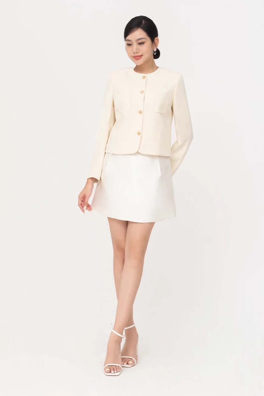 Áo khoác Twill dáng lửng