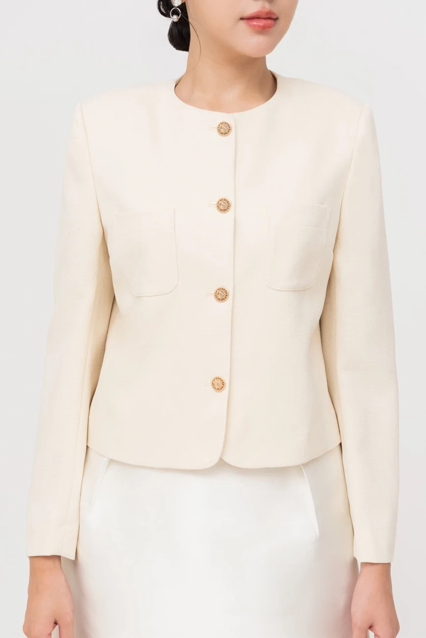 Áo khoác Twill dáng lửng