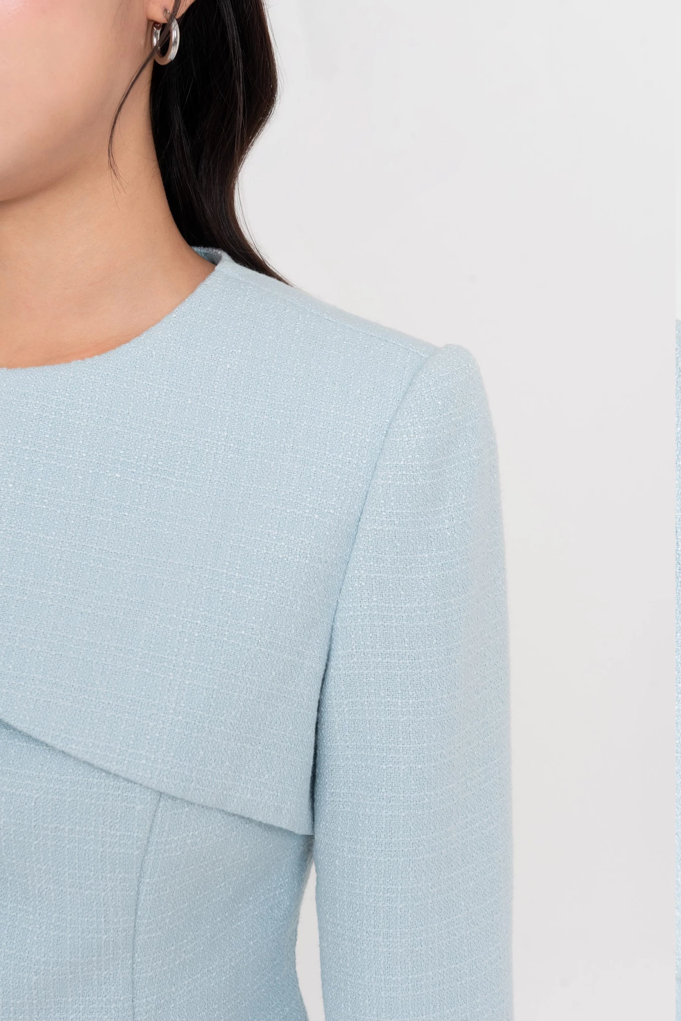 Áo vest Tweed Sunlit Blue