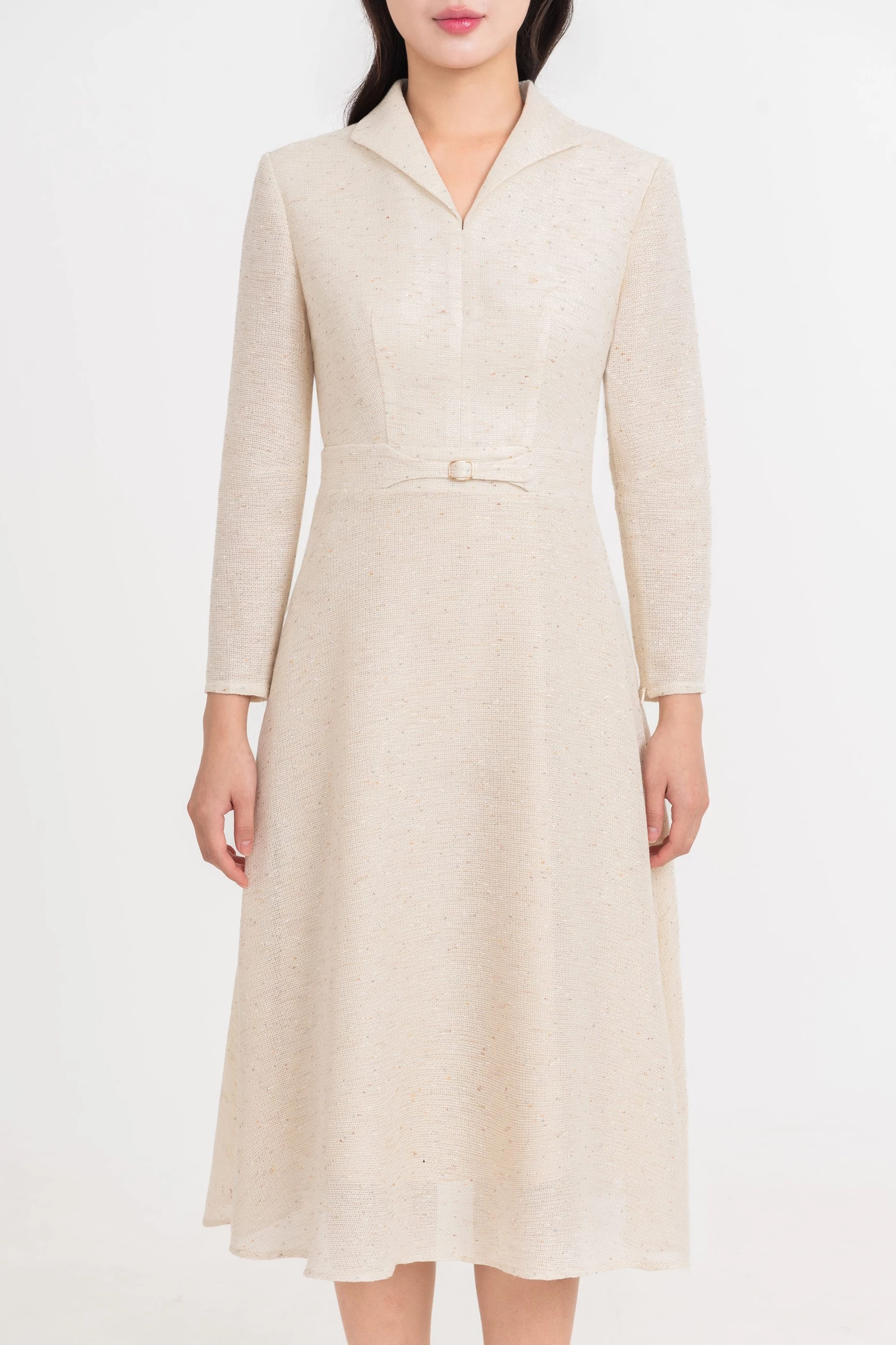 Đầm xòe Tweed Metallic