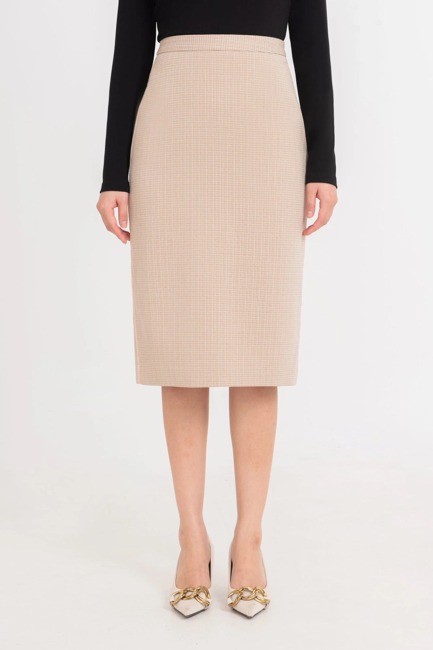 Chân váy bút chì Tweed