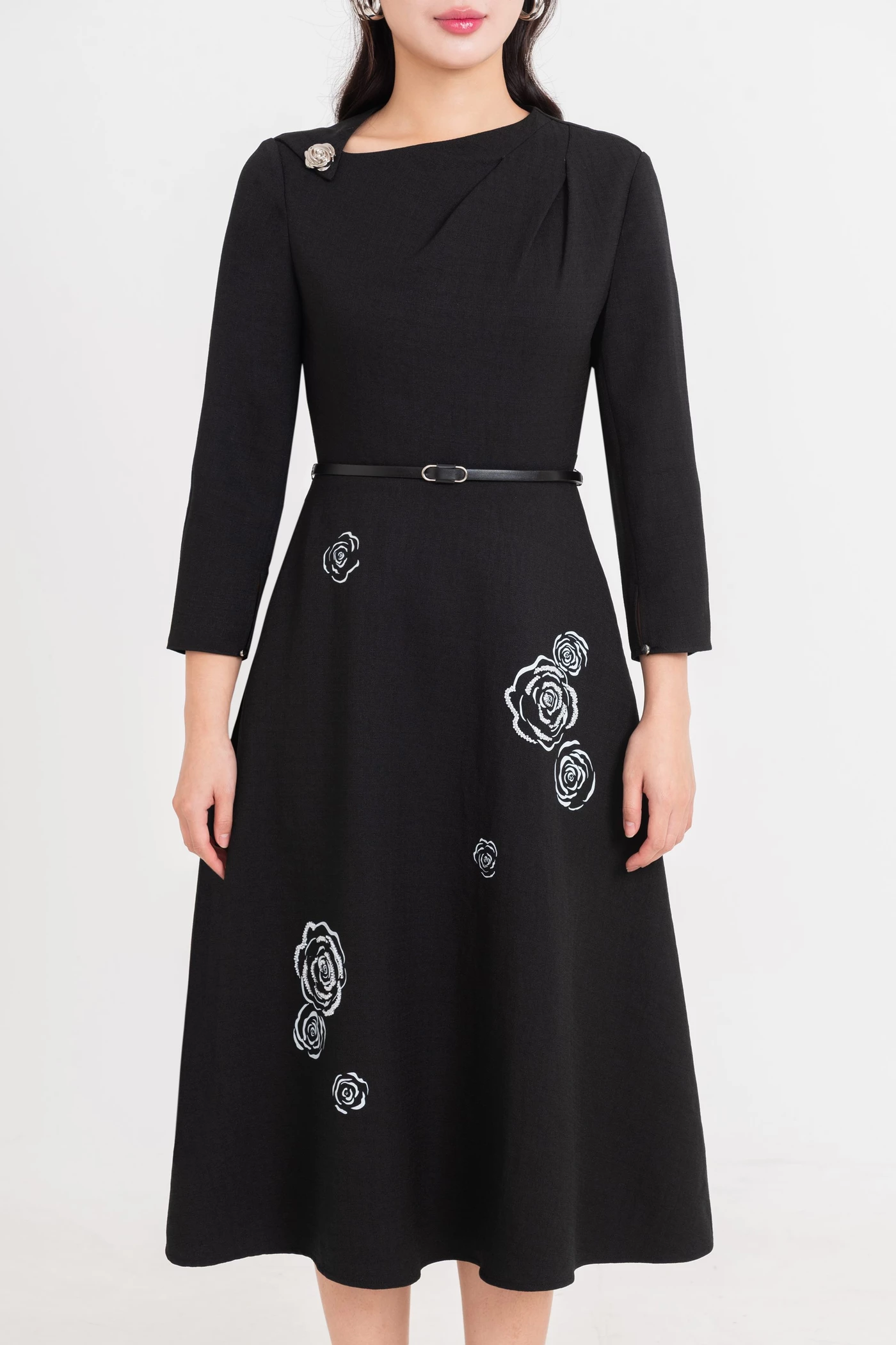 Đầm xòe Tuytsi in hoa