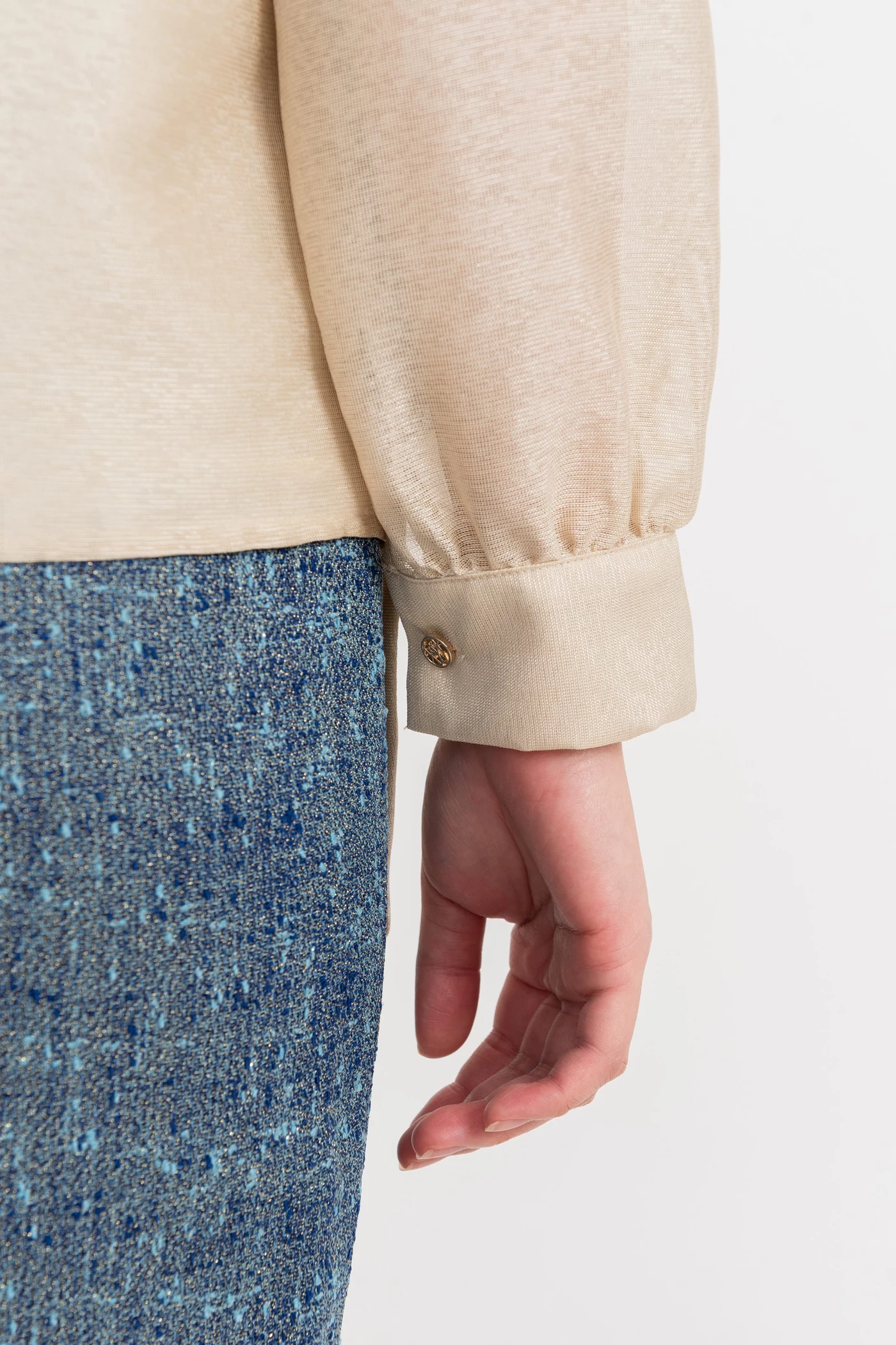 Áo sơ mi lụa Layered Bow