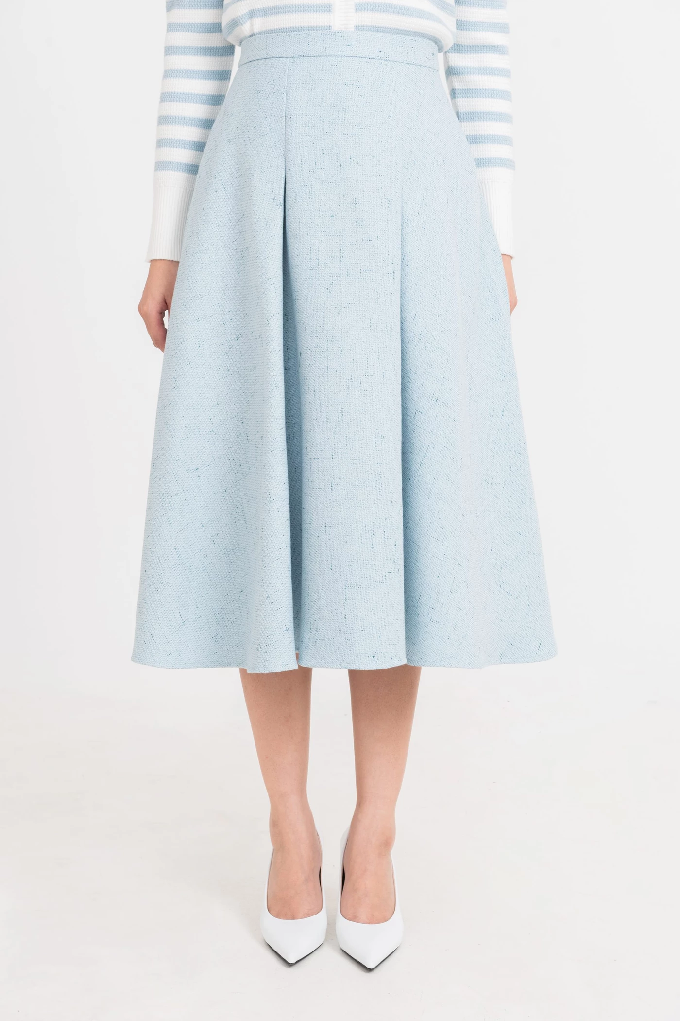 Chân váy Blue Tweed Flared