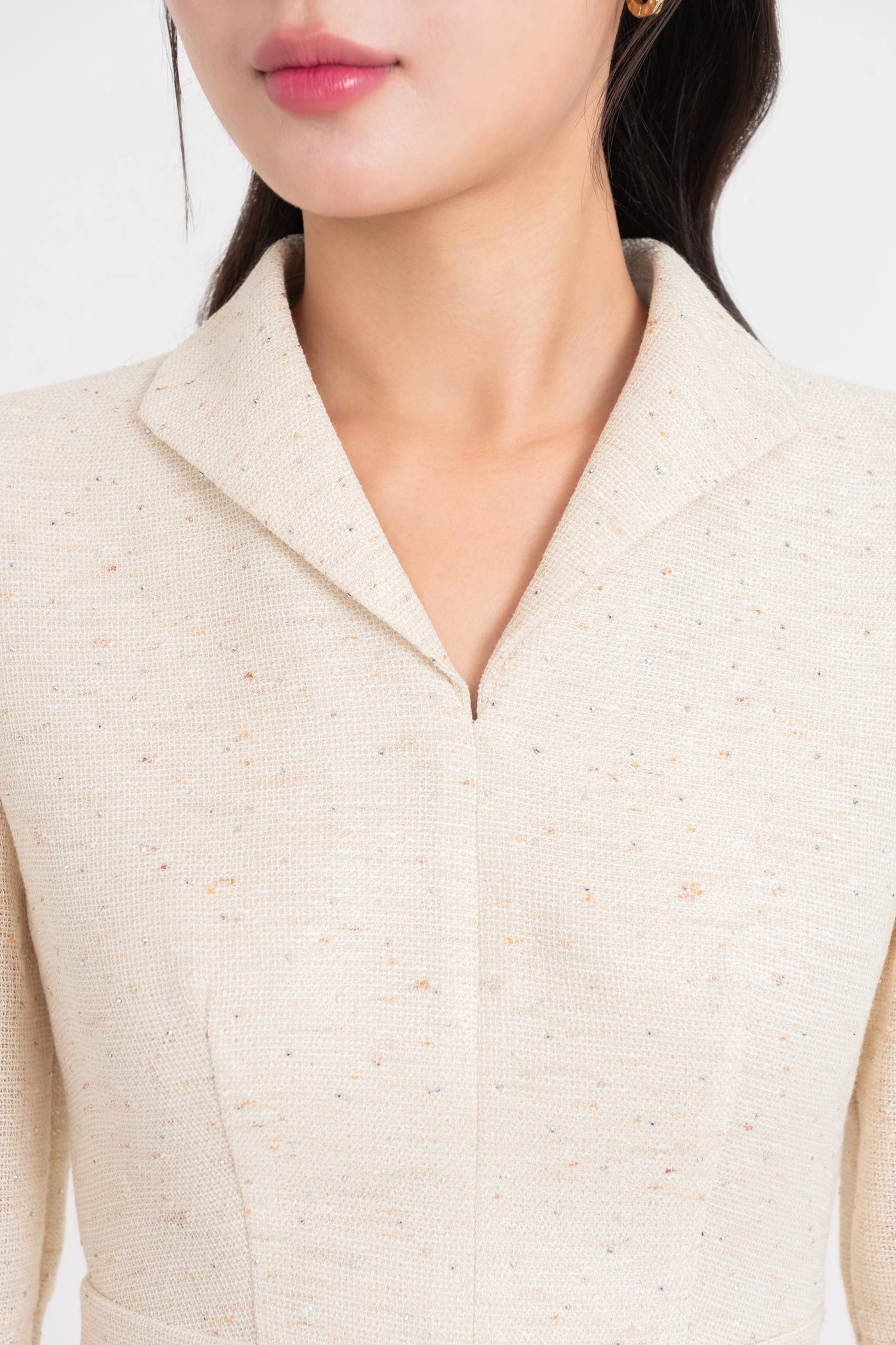 Đầm xòe Tweed Metallic