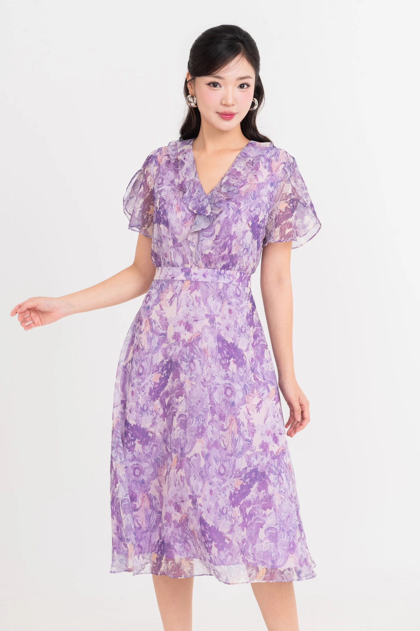 Đầm cánh tiên Lavender