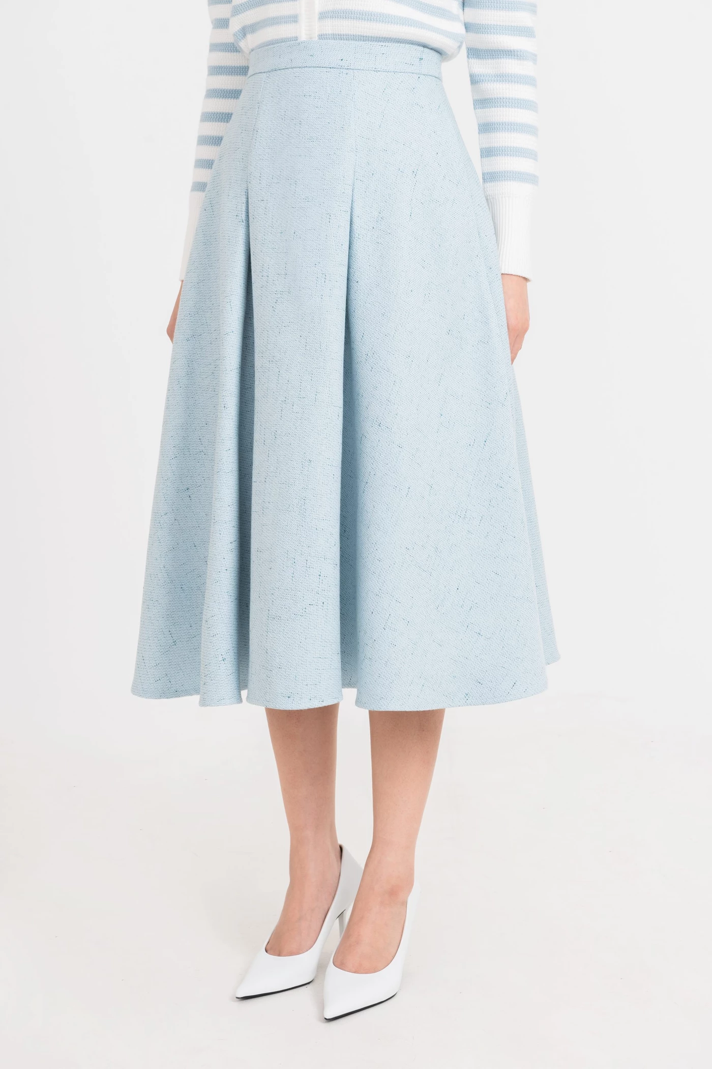 Chân váy Blue Tweed Flared