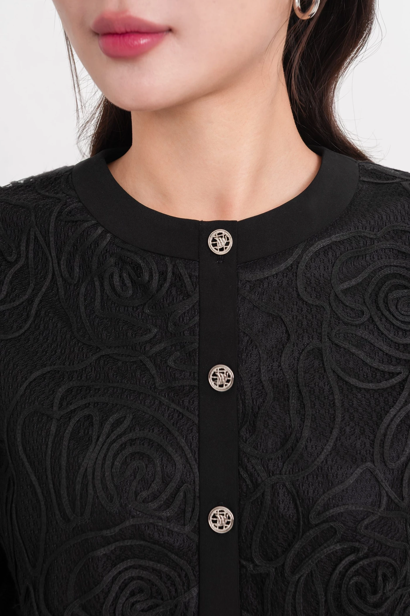 Áo khoác ren dệt kim