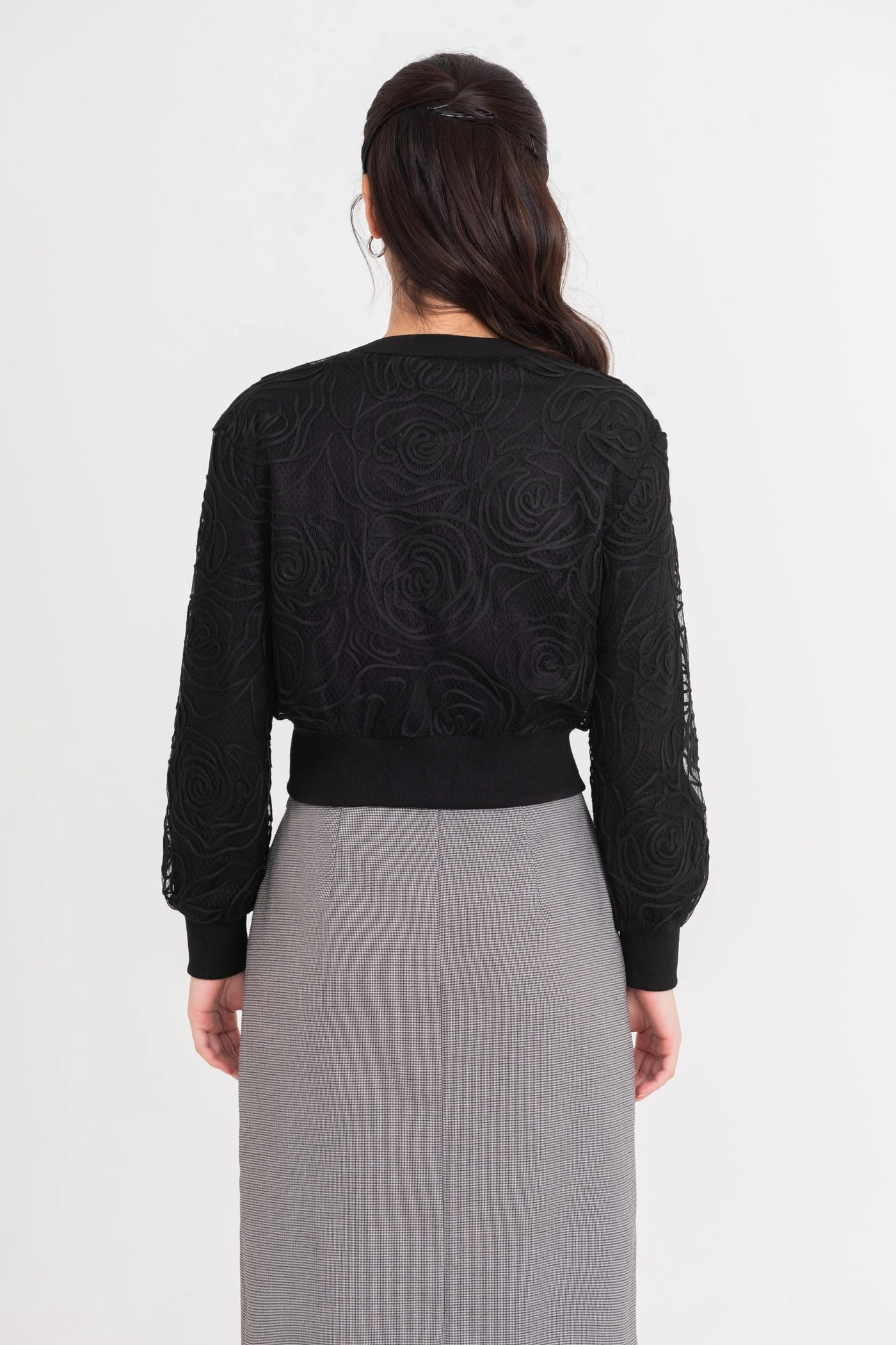 Áo khoác ren dệt kim